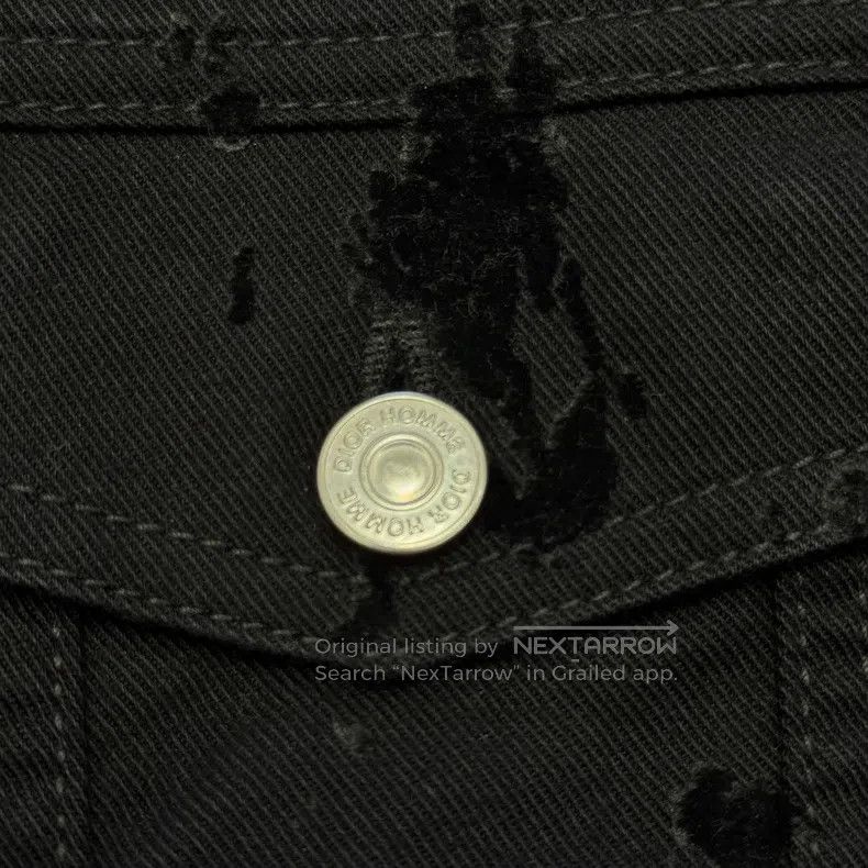Dior Dior Black distressed paint splatter denim jacket Size US S / EU 44-46 / 1 - 5 Thumbnail
