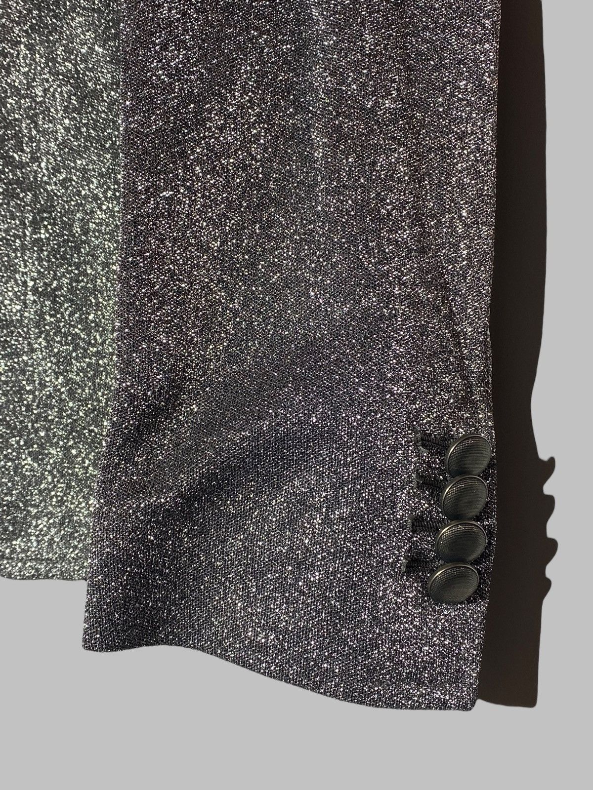 Tagliatore Tagliatore Women’s Glitter Silver Blazer Jacket Size L / US 10 / IT 46 - 7 Thumbnail