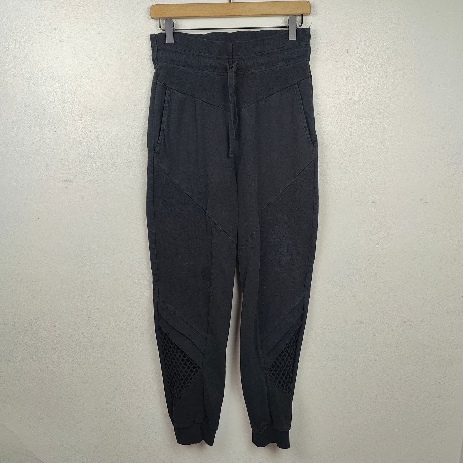 Other Noam Ridley Sweatpants Womens Medium Black Lace Inset Size 28" / US 6 / IT 42 - 1 Thumbnail