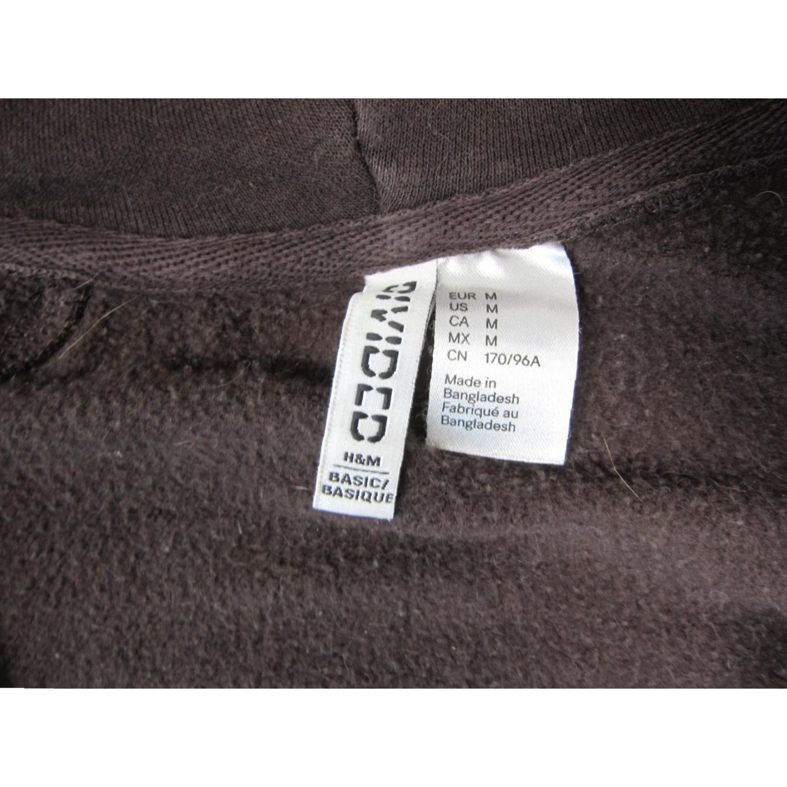 H&M VINTAGE H&M Hoodie Mens M Brown Solid Full Zip Hooded Fleece Sweatshirt Pullover Zip Zipper 90s Theme Wool? Size US M / EU 48-50 / 2 - 6 Thumbnail