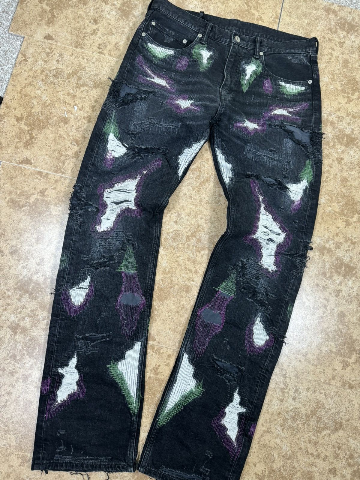 Vlone Vlone Black Scab Runway Denim Size US 32 / EU 48 - 2 Thumbnail