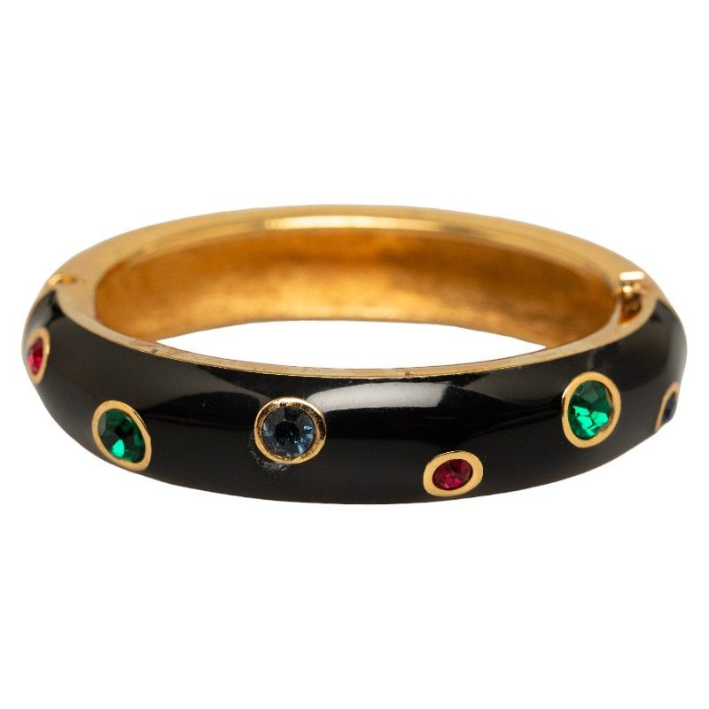 image of Dior Colored Stone Bangle in Black, Women's