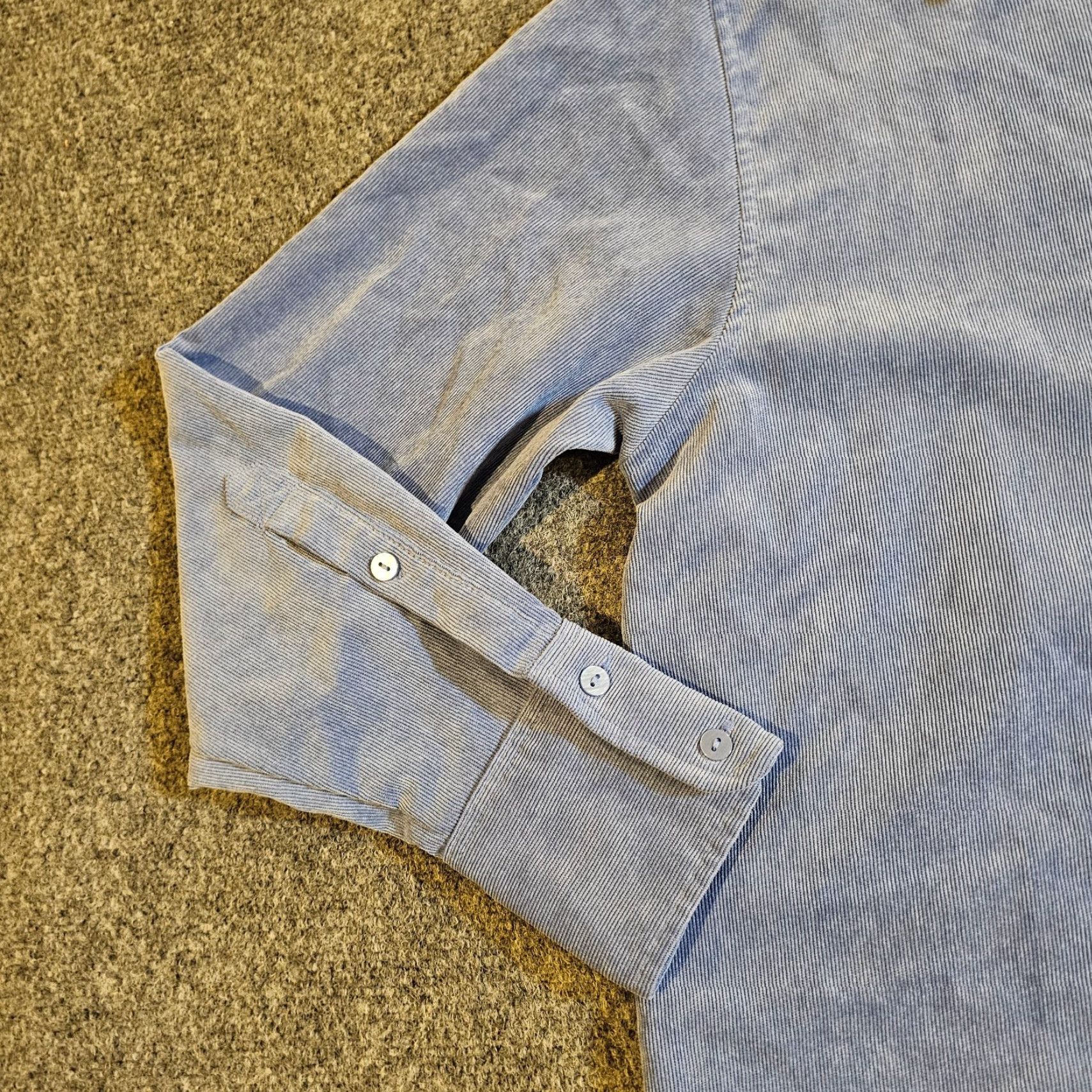 Zara Zara Top Womens Medium Blue Corduroy Button Shacket Long Sleeve Casual Blouse Shirt M Women Vintage No Size M / US 6-8 / IT 42-44 - 4 Thumbnail