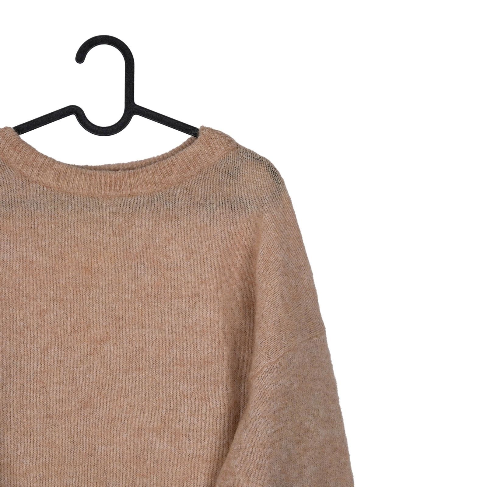 Acne Studios Acne Studios Dramatic Moh Beige Wool Blend Oversized Sweater Size XXS / US 00 / IT 34 - 4 Thumbnail