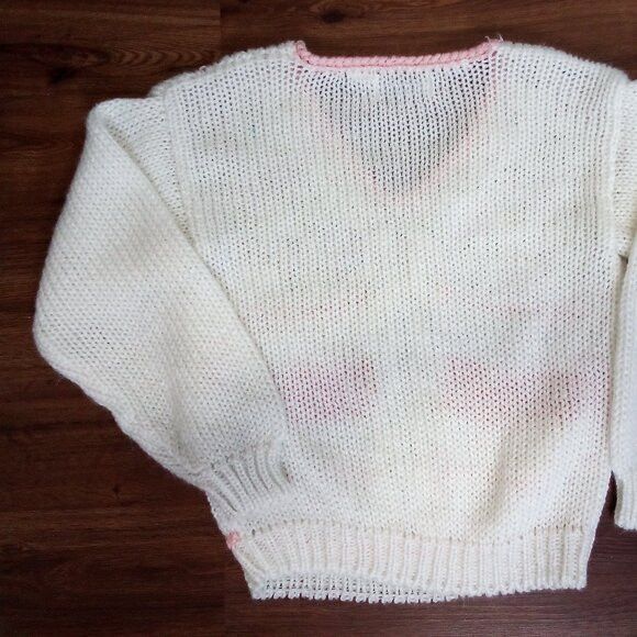 Other Vintage Danielle Mod Cable Knit Stripe V-Neck Sweater Size M / US 6-8 / IT 42-44 - 6 Thumbnail