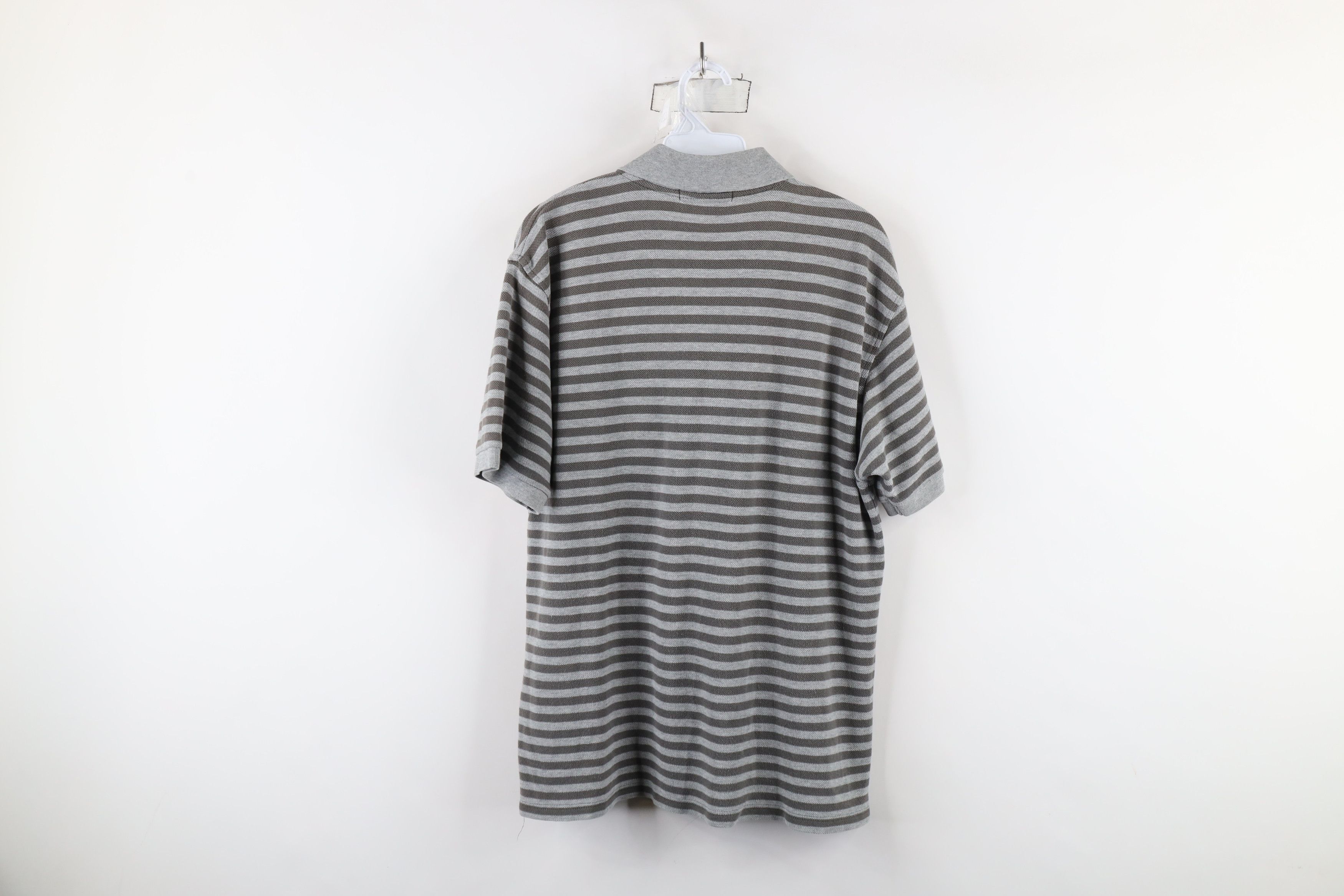 J.Crew × Vintage Vintage 90s J Crew Striped Short Sleeve Polo Shirt Cotton Size US M / EU 48-50 / 2 - 8 Thumbnail