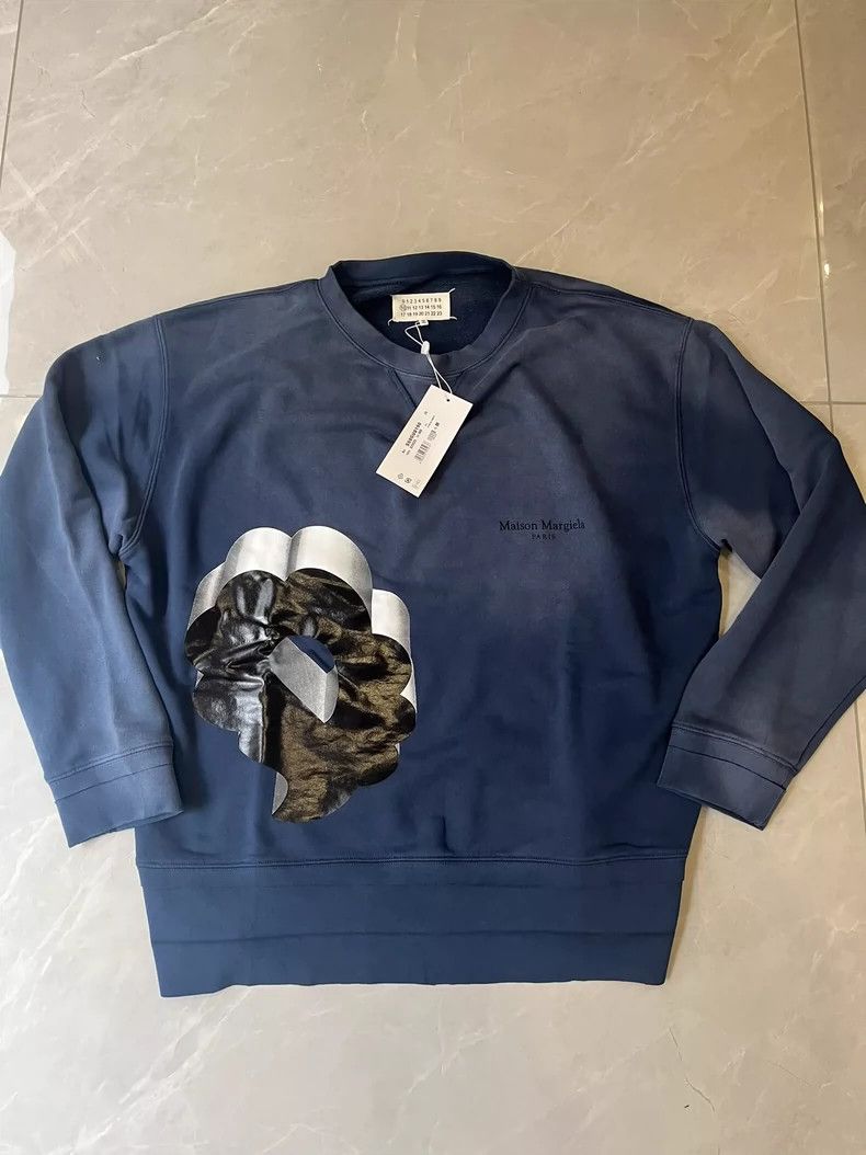 Maison Margiela Maison Margiela Blue Sweatshirt with 3D Print Size US M / EU 48-50 / 2 - 1 Thumbnail