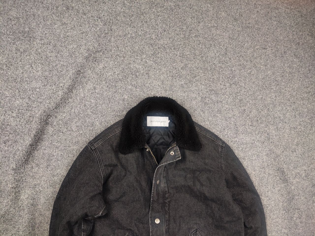 Calvin Klein Calvin Klein Jeans Sherpa Flight Bomber Denim Jacket Raf Size US M / EU 48-50 / 2 - 1 Thumbnail