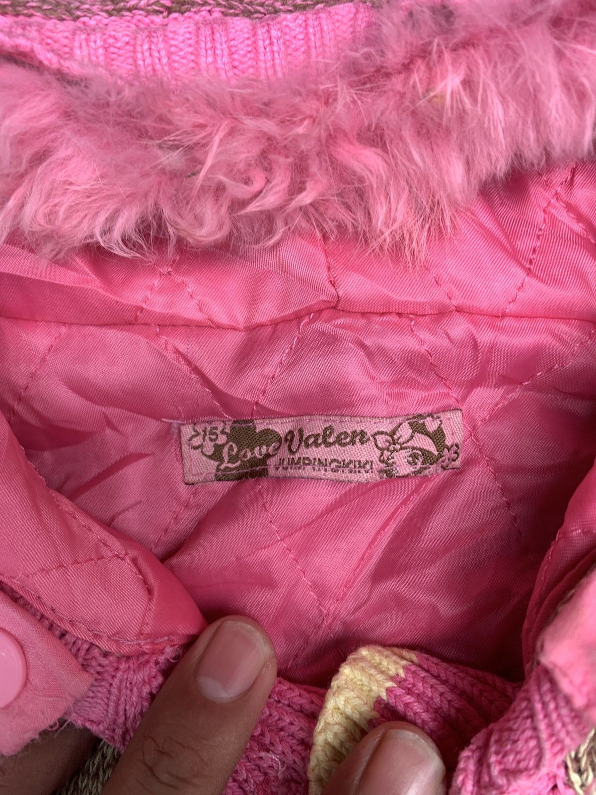 Japanese Brand × Vintage y2k Love Valen Embroidery Flared Fux Button up Baby Jacket Size S / US 4 / IT 40 - 8 Thumbnail
