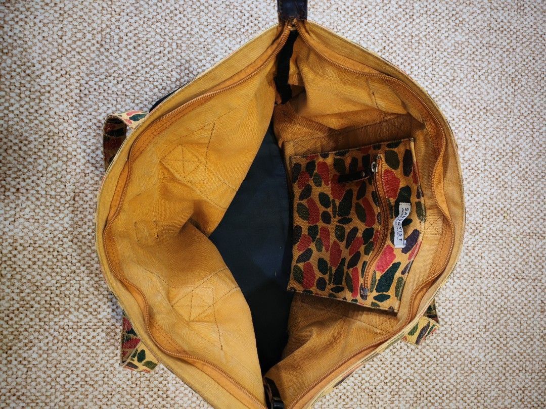 SANDQVIST Sandqvist Camo Tote Bag Canvas Leather Rare Sweden Size ONE SIZE - 5 Thumbnail