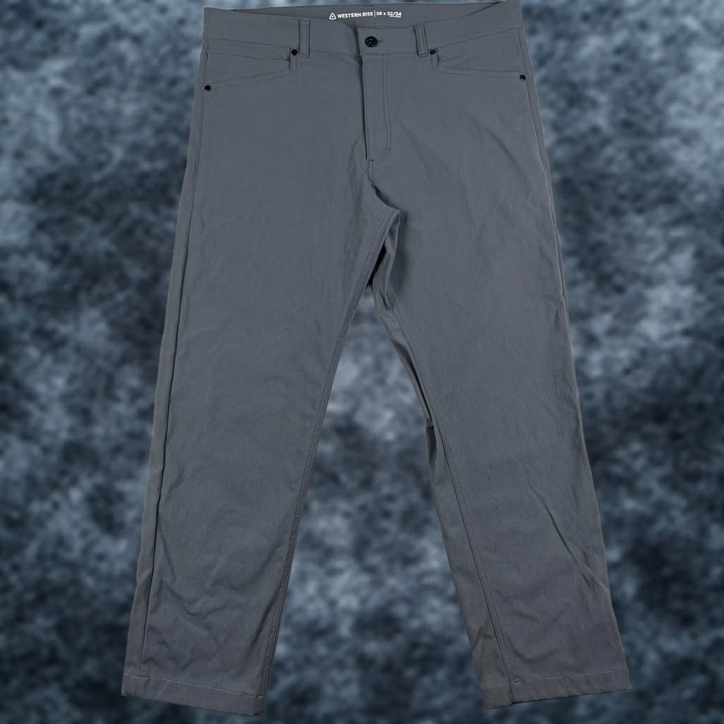Vintage Western Rise AT Pants Mens 36x28 Grey Stretch Tech Chino Hiking Outdoors Size US 36 / EU 52 - 1 Thumbnail