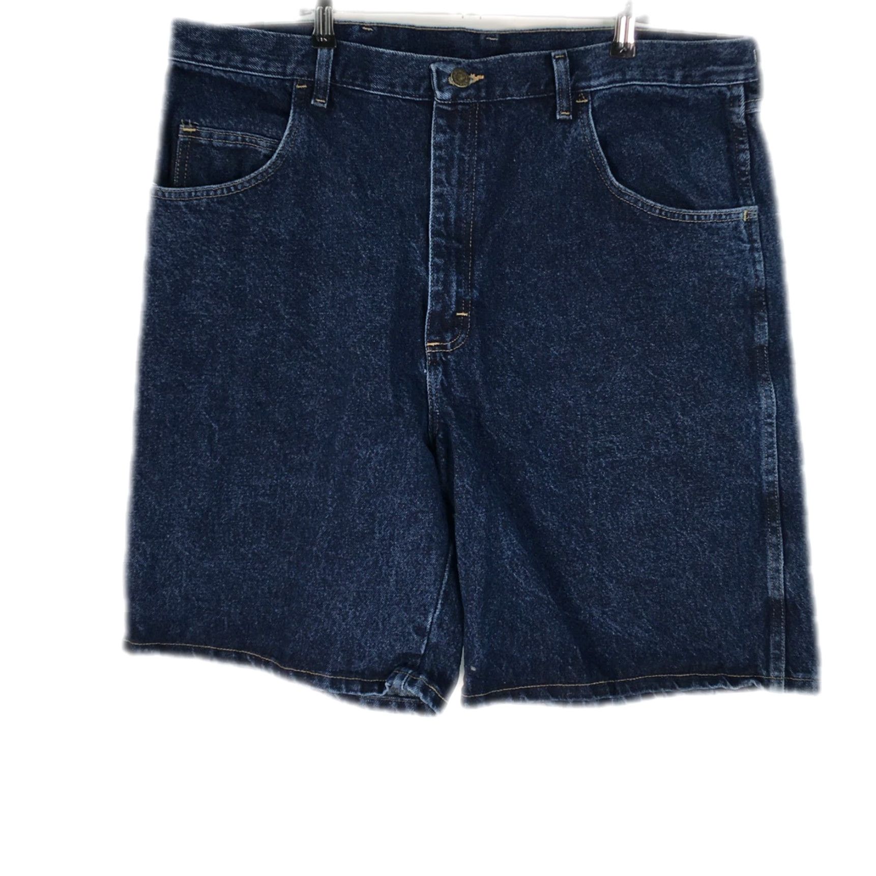 Wrangler WRANGLER Bermuda Shorts Denim Casual 40 Men Blue Regular 90s Rise High Front Flat Front Shorts Mens Size US 40 / EU 56 - 3 Thumbnail
