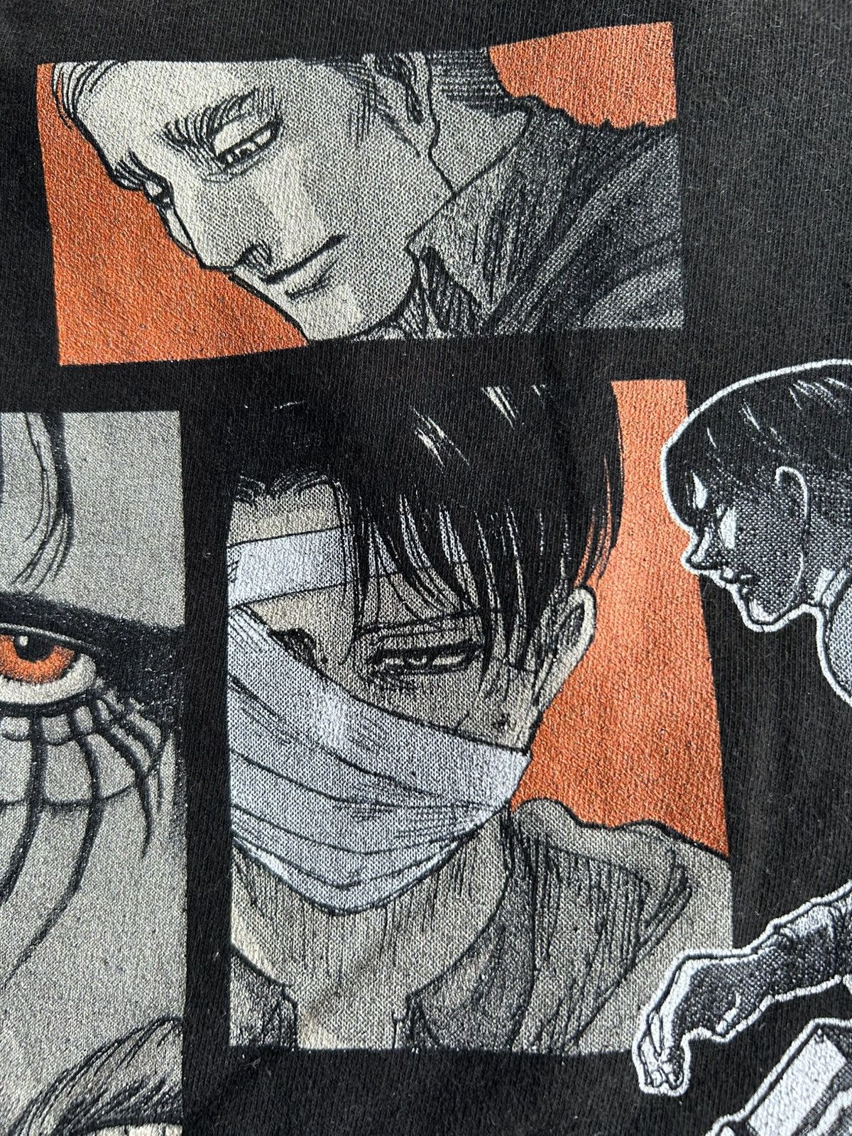Anime × Japanese Brand × Vintage Sunfaded Attack On Titan Anime Vintage Shirts Size US L / EU 52-54 / 3 - 2 Thumbnail