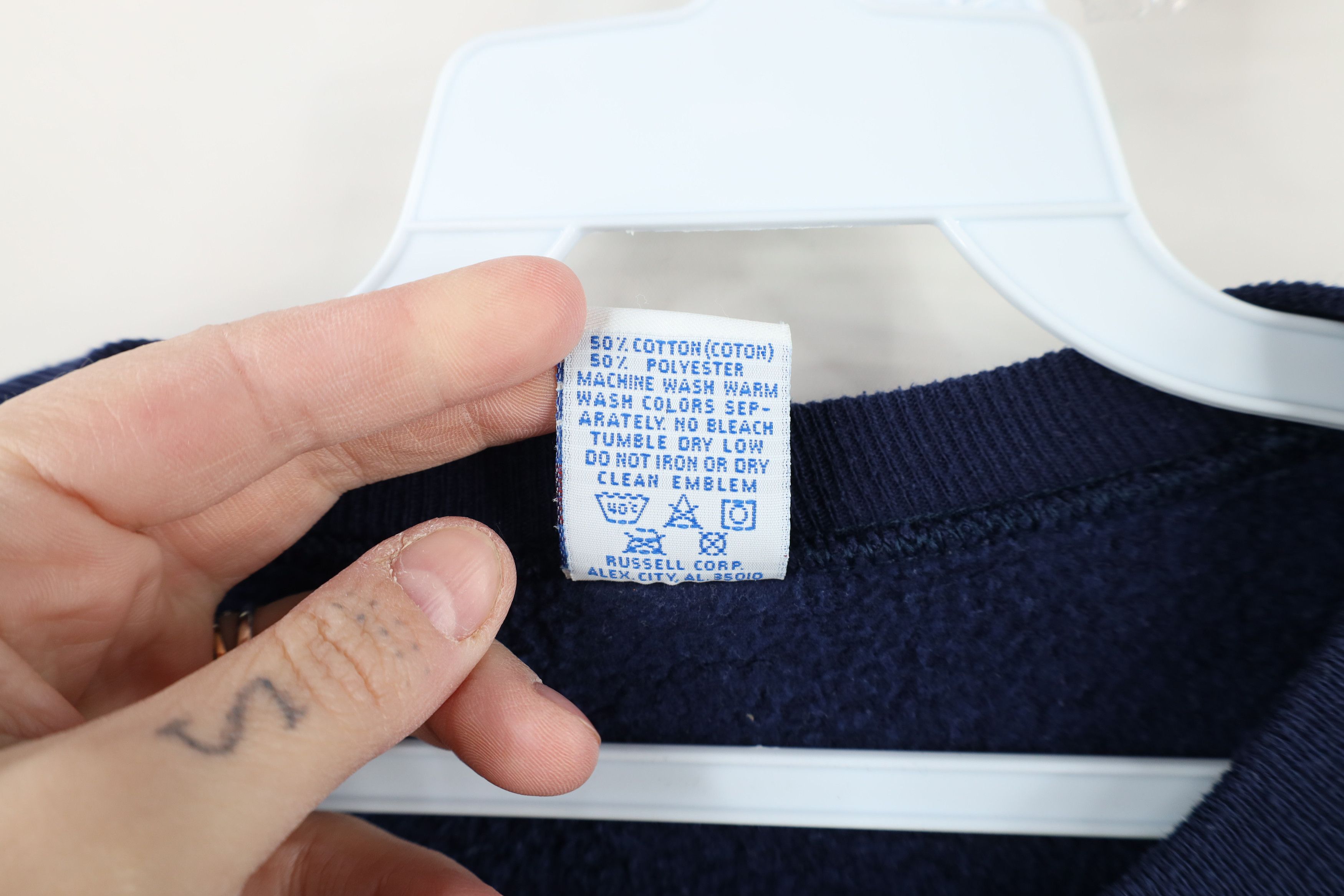 Russell Athletic × Vintage Vintage 90s Russell Athletic Crewneck Sweatshirt Blue USA Size US XL / EU 56 / 4 - 11 Thumbnail