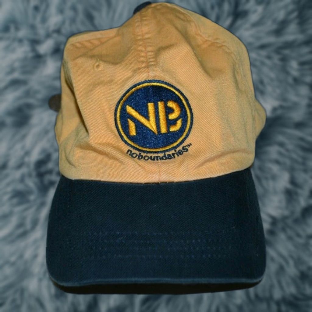 Vintage VINTAGE No Boundaries Baseball Hat Cap Yellow Unisex Adults Adjustable 90s Logo Size ONE SIZE - 1 Thumbnail
