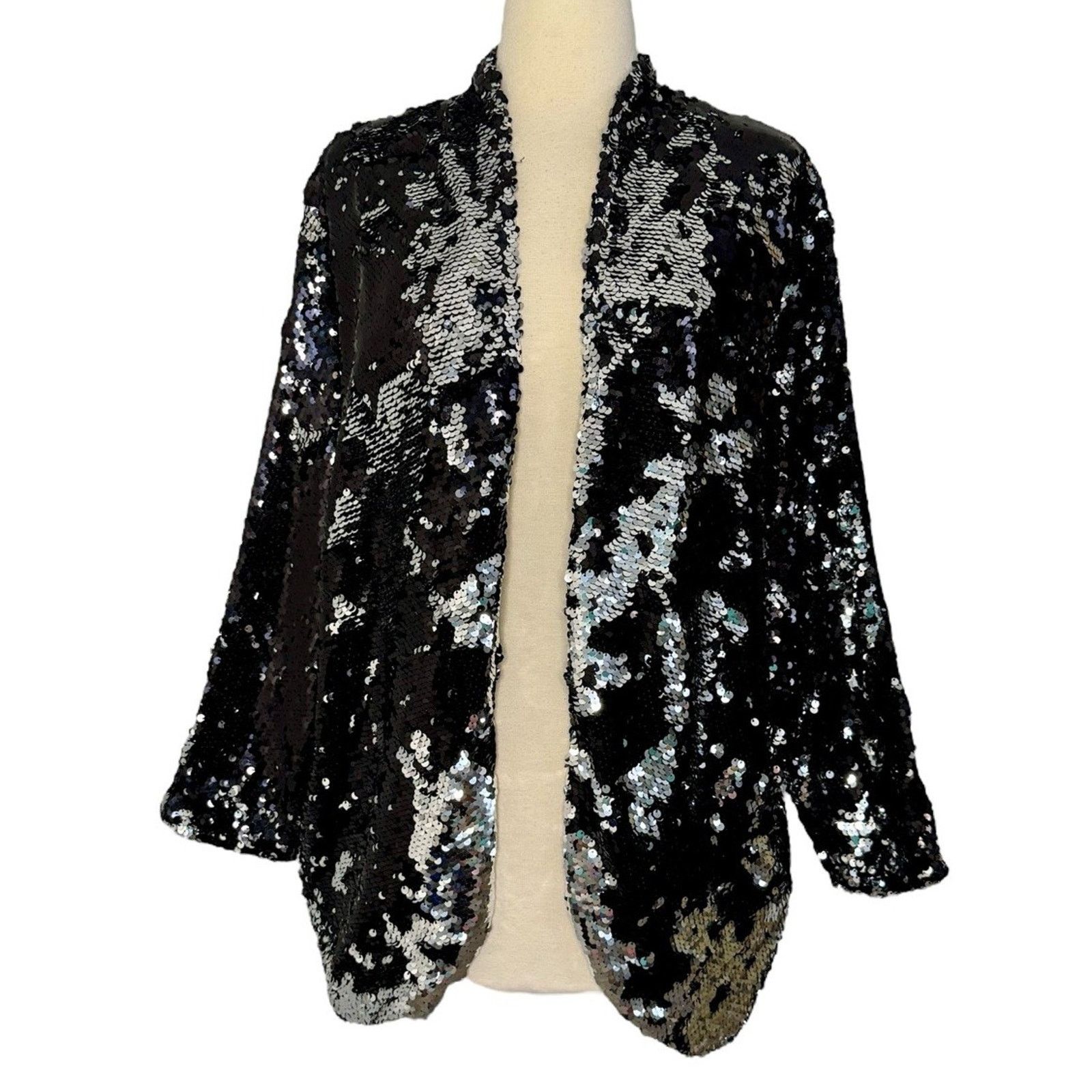 MINKPINK MINKPINK Great Escape Sequin Cape Jacket Oversized Sz XS/S Size S / US 4 / IT 40 - 3 Thumbnail