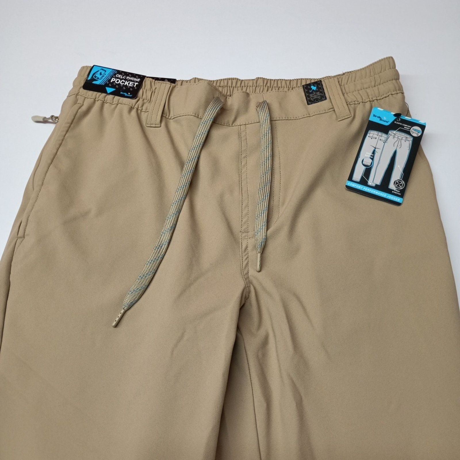 Other Birdie Bound Golf Joggers Men's S Khaki Stretch Drawstring Size US 29 - 5 Thumbnail