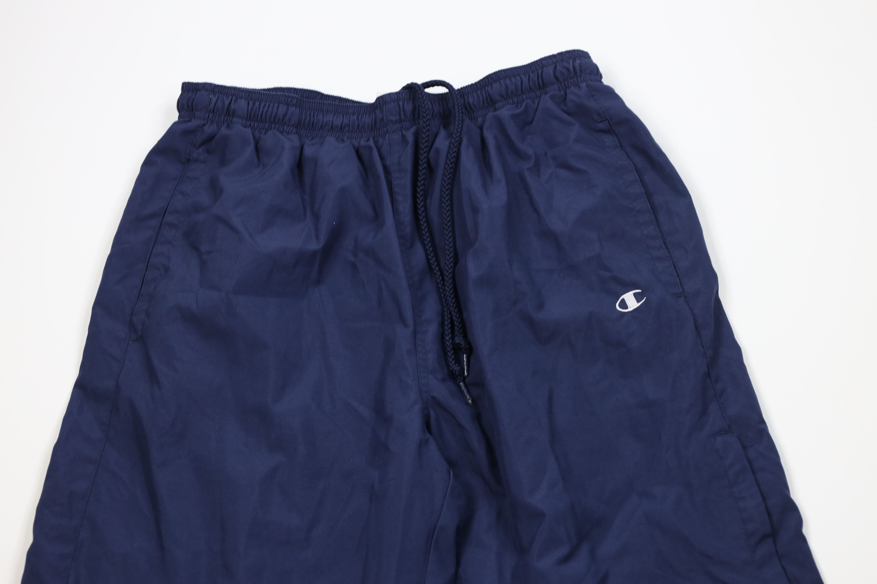 Champion Vintage 90s Champion Spell Out Lined Wide Leg Pants Blue Size US 34 / EU 50 - 2 Thumbnail