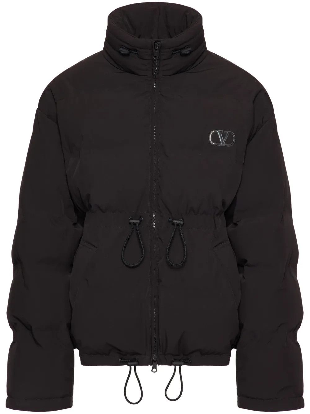 Valentino o1y0525 Logo Shell Hooded Jacket in Black Size US S / EU 44-46 / 1 - 1 Thumbnail
