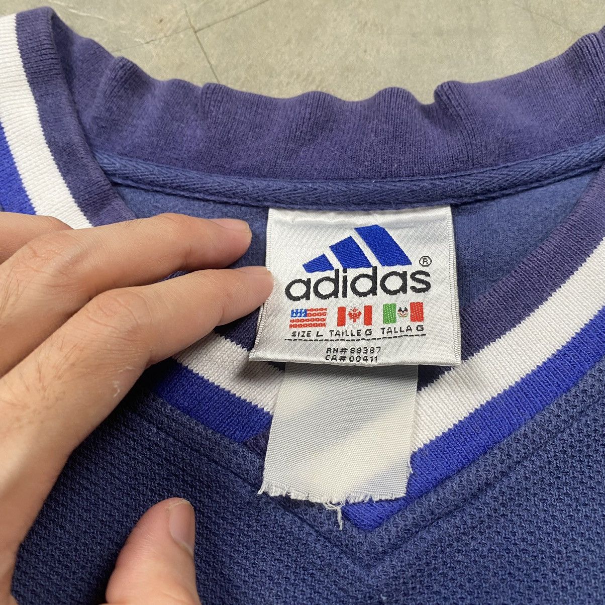 Adidas × Vintage y2k Adidas Boxy Vest Jumper Sweatshirt Size US L / EU 52-54 / 3 - 3 Thumbnail