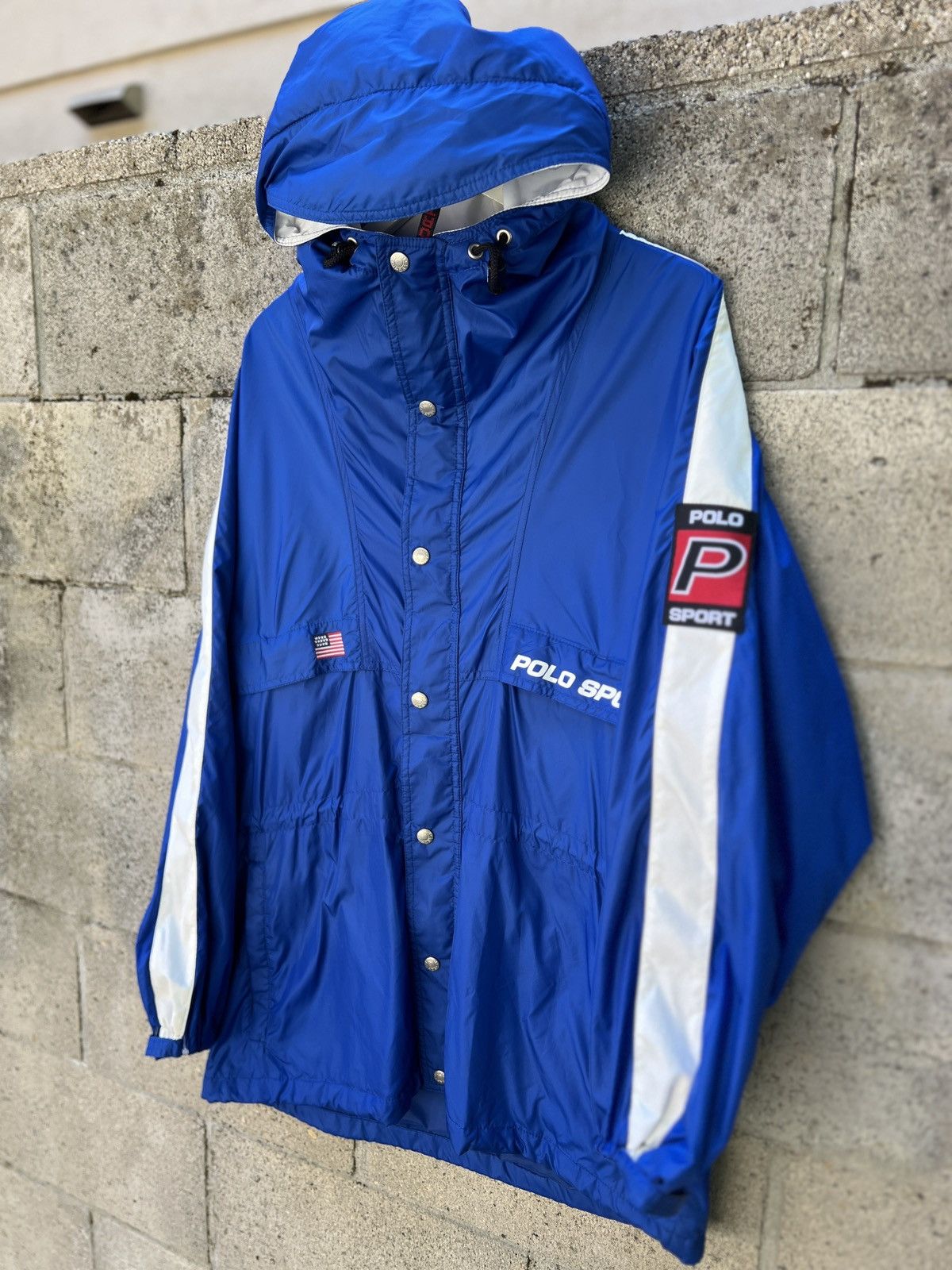 Polo Ralph Lauren Hard 1990’s Polo Sport Hooded Windbreaker Size US M / EU 48-50 / 2 - 1 Thumbnail