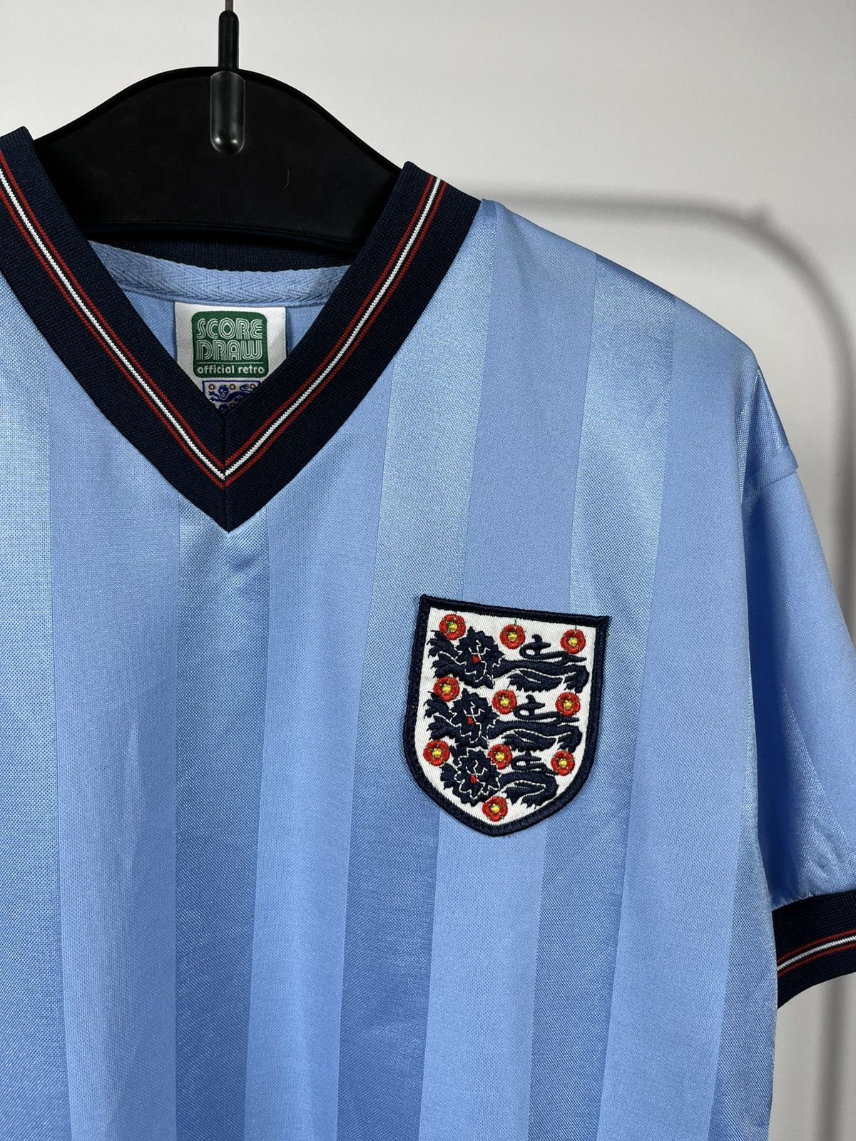 Other Score Draw England Retro Light Blue Football Shirt Size S Size US S / EU 44-46 / 1 - 3 Thumbnail