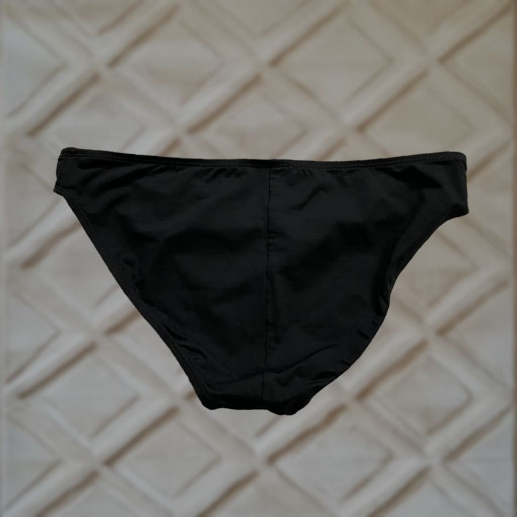 Vintage La Blanca Bikini Bottom Womens 14 Black High Rise Swimwear Beach Pool Size 36" / US 14 / IT 50 - 1 Thumbnail