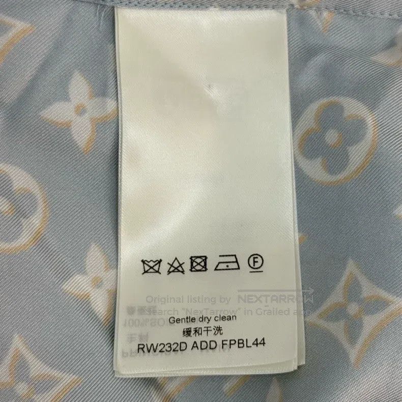 Louis Vuitton Louis Vuitton Light blue full logo mulberry silk shirt Size XS / US 0-2 / IT 36-38 - 6 Thumbnail