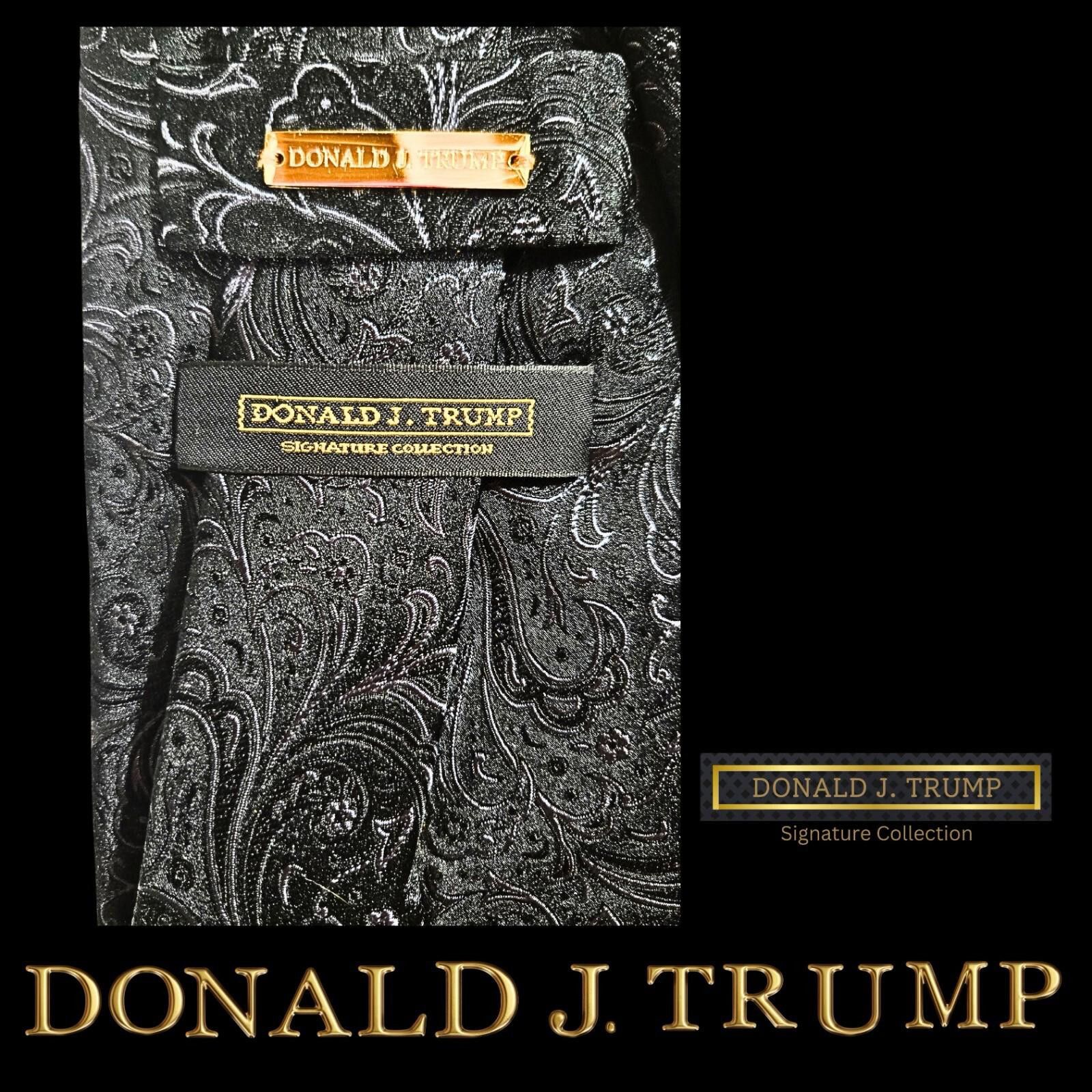 Designer Donald J. Trump Collection Necktie Paisley NEW w/ Gift Box Size ONE SIZE - 3 Thumbnail