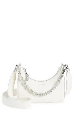 Givenchy o1srvl11e0724 Size: OS / Mini Leather Hobo Bag in White Size ONE SIZE - 5 Thumbnail