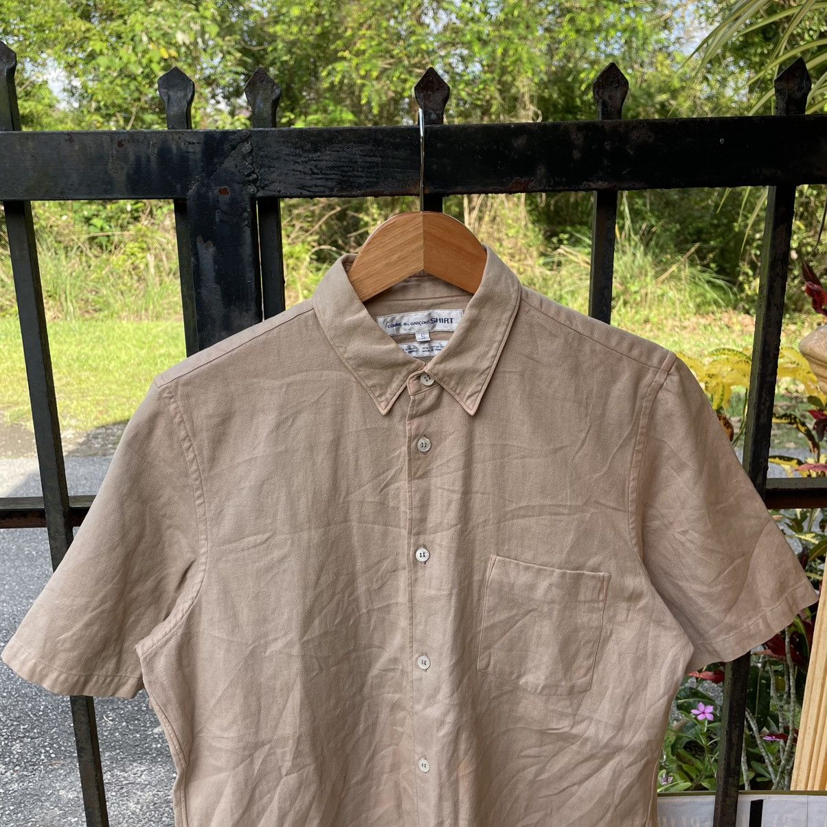 Comme des Garcons × Junya Watanabe × Rei Kawakubo 🔥🇯🇵S12054 Comme Des Garcons Cream Colour Buttons Shirts Size US S / EU 44-46 / 1 - 3 Thumbnail
