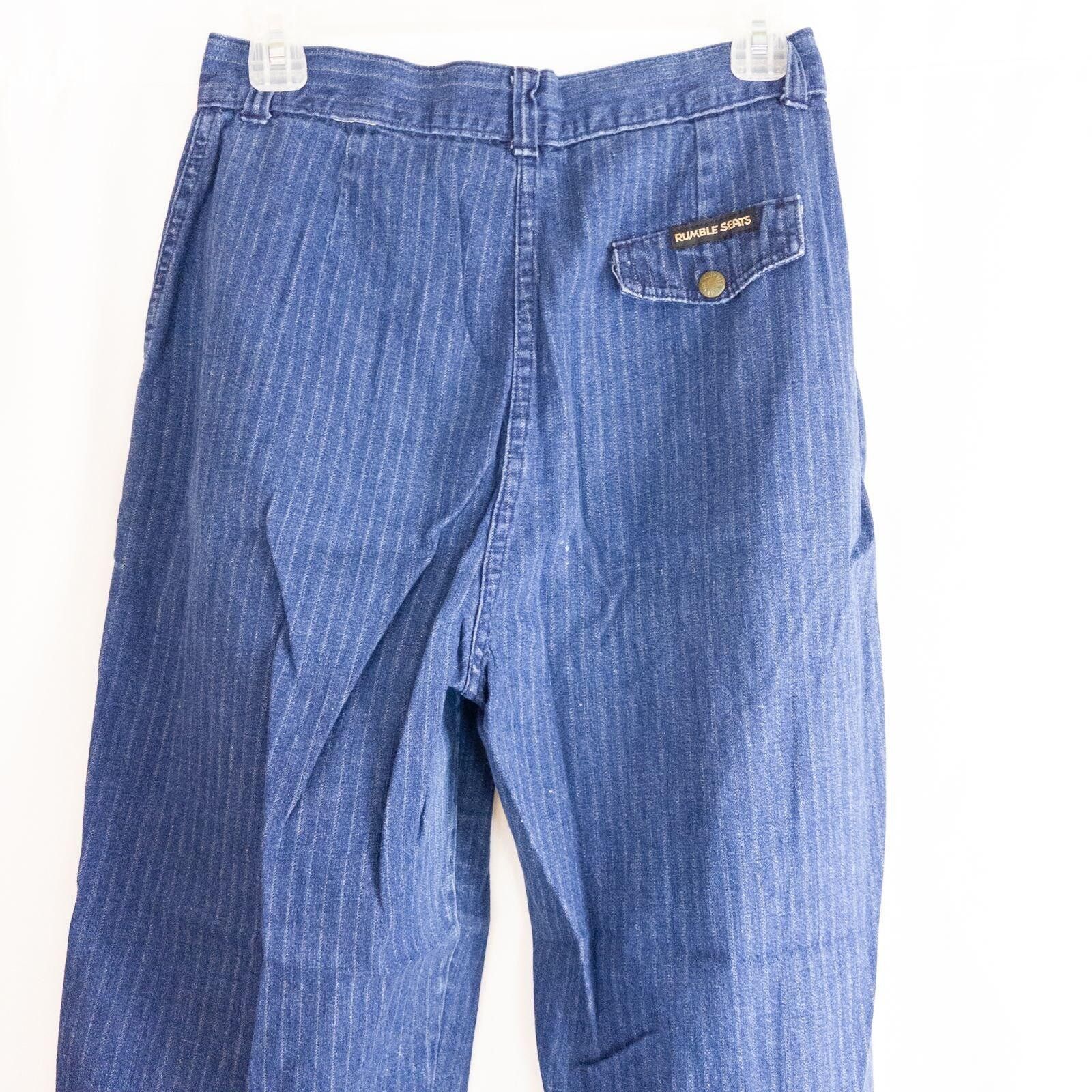 Other Wilkins Rumble Seat Vintage Blue Striped Jeans Womens 28 Size 28" / US 6 / IT 42 - 9 Thumbnail