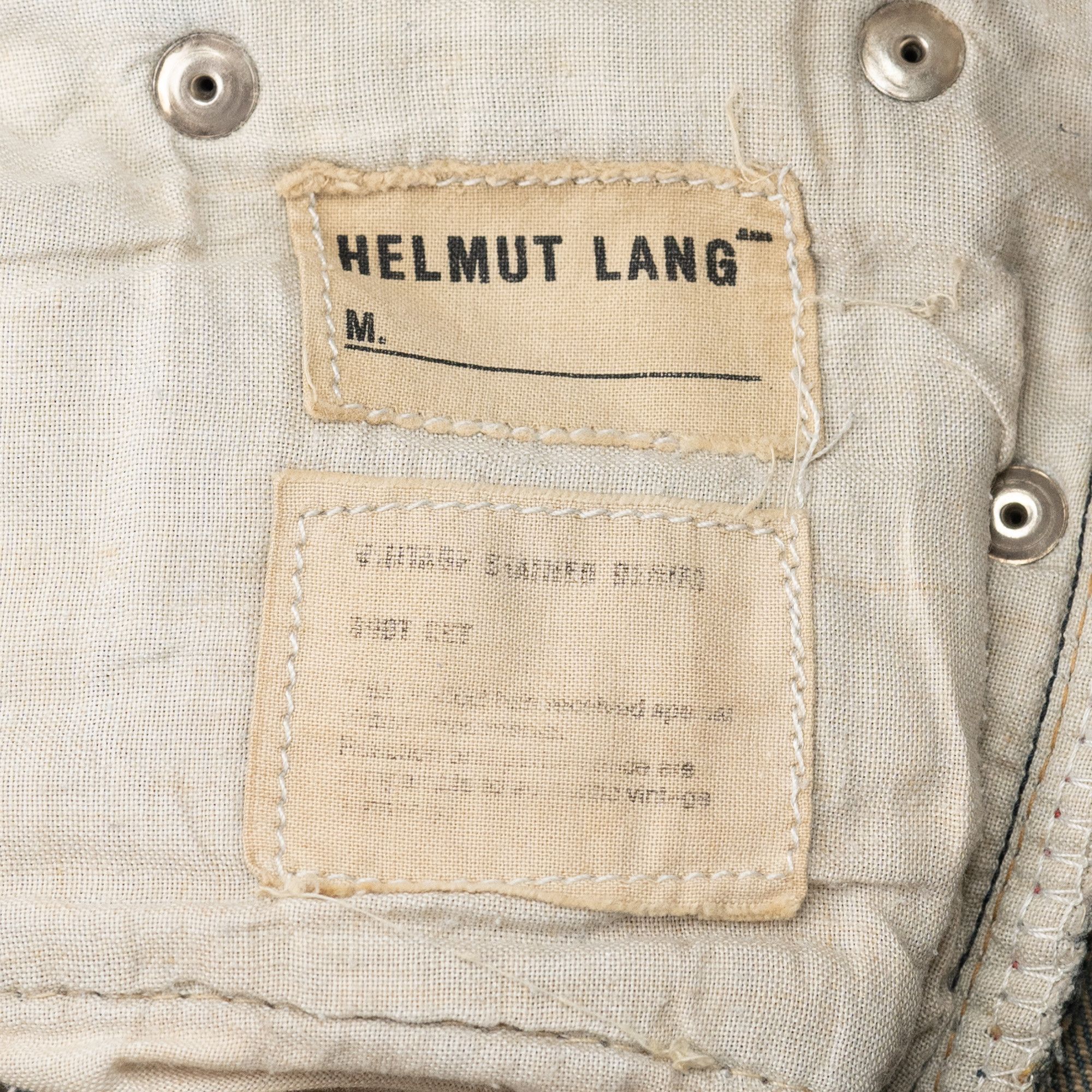 1998 Vintage Stained Denim Unhemmed