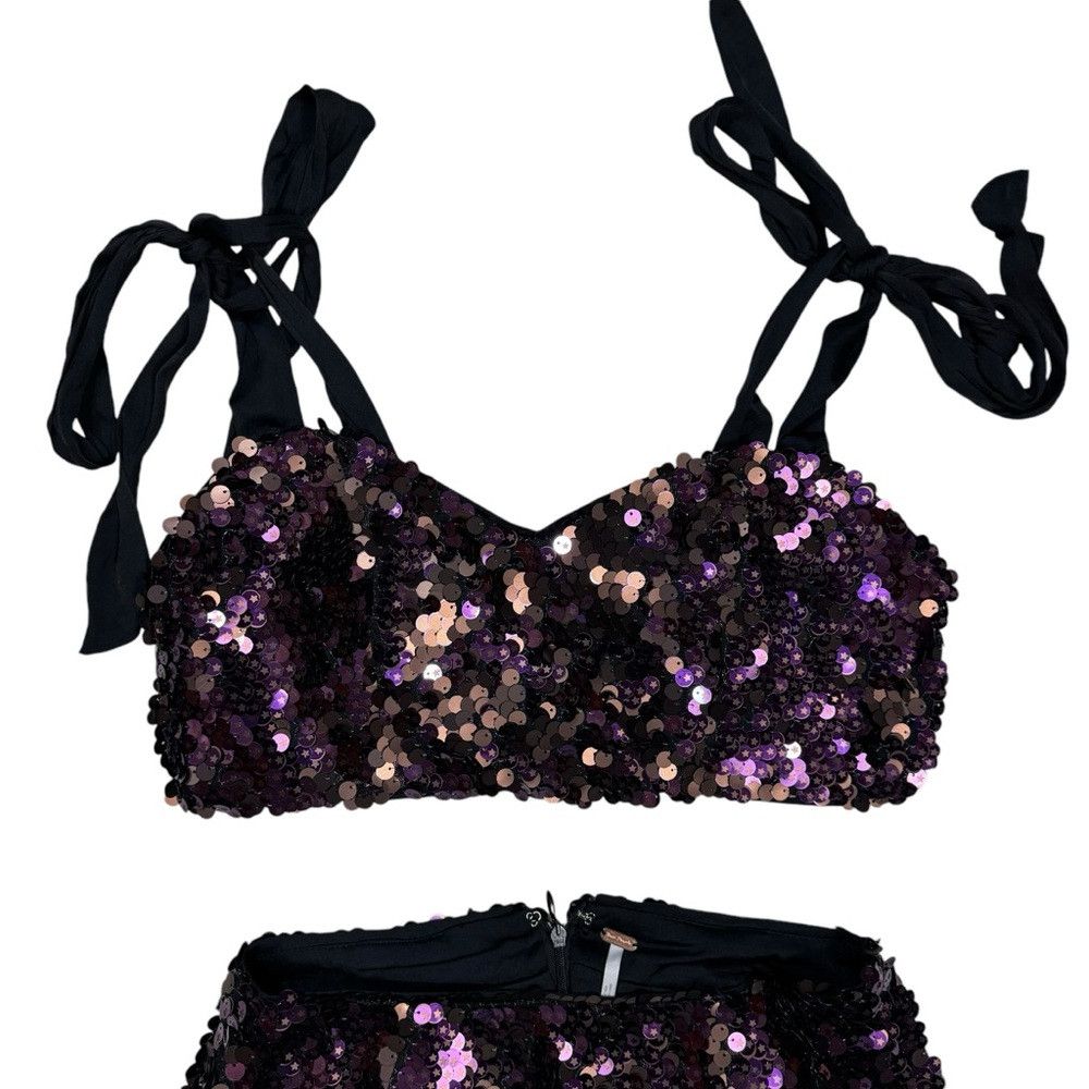 Free People NWT New $198 Free People Star Bright Sequin Two-Piece Crop Size XS / US 0-2 / IT 36-38 - 8 Thumbnail