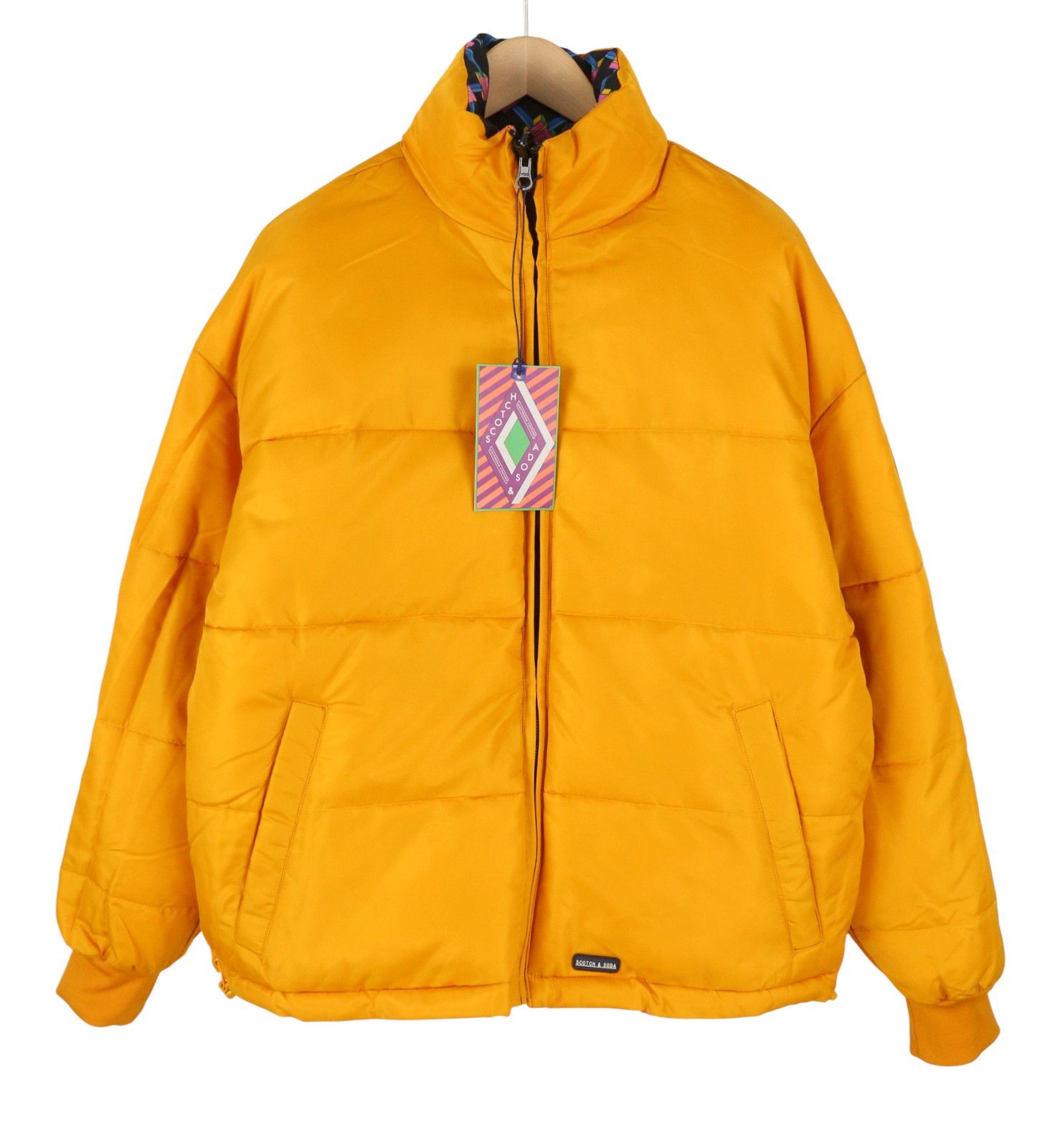 Scotch & Soda L Reversible Quilted Logo Print Puffer 88476 Size L / US 10 / IT 46 - 5 Thumbnail