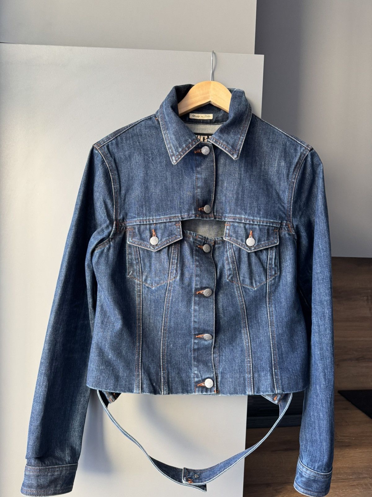 Jean Paul Gaultier Vintage 90’s JPG Gaultier Jean’s Donna Denim Jacket Size L / US 10 / IT 46 - 1 Thumbnail