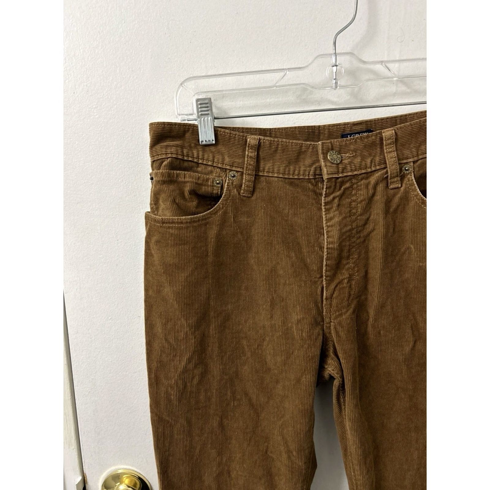 J.Crew J.CREW Flex Corduroy Pants Mens 32x32 Brown Slim Fit 5-Pocket Trousers Size US 32 / EU 48 - 4 Thumbnail