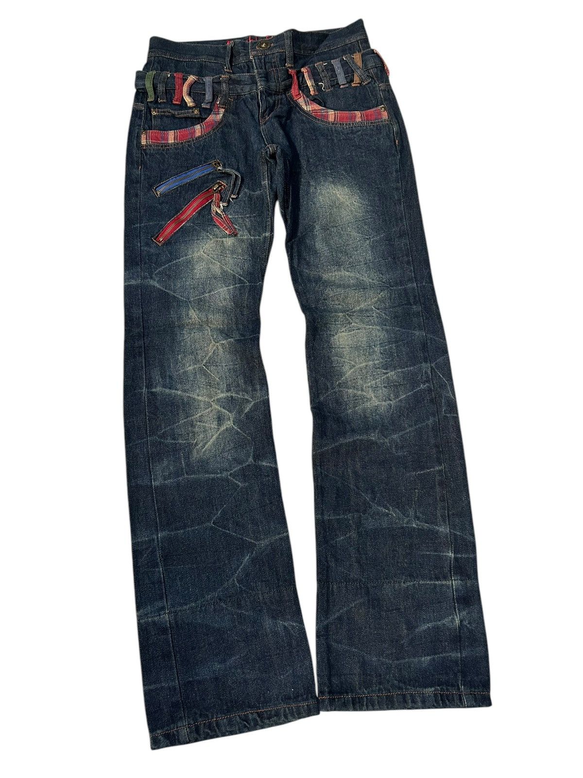 Japanese Brand × Kapital × Vintage Double Waist Doublefocus Japanese Punk Denim Jeans Size US 30 / EU 46 - 3 Thumbnail