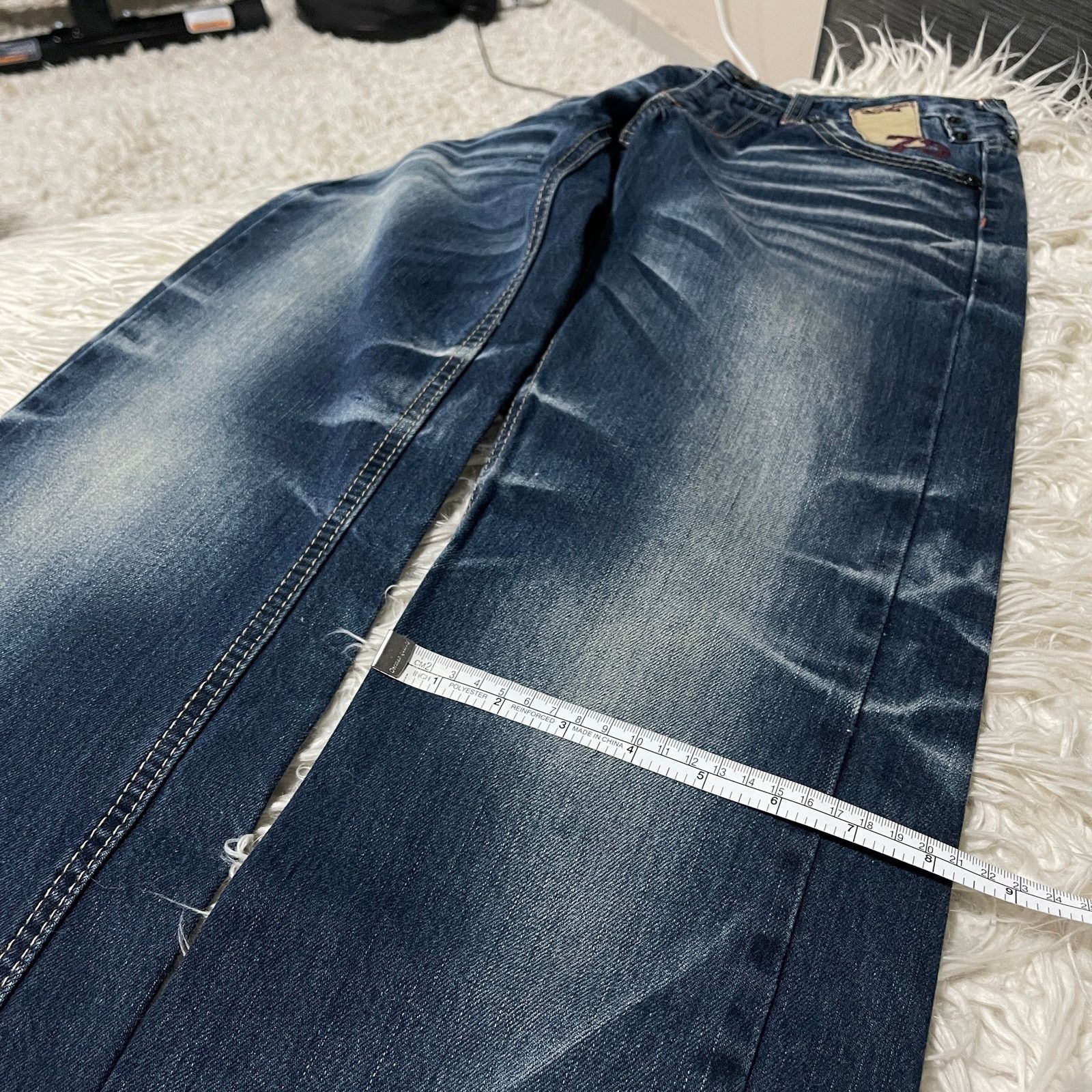 If Six Was Nine Vintage Faded Wash Japanese Brand Low-rise Denim Jeans Blue Size 28" / US 6 / IT 42 - 14 Thumbnail