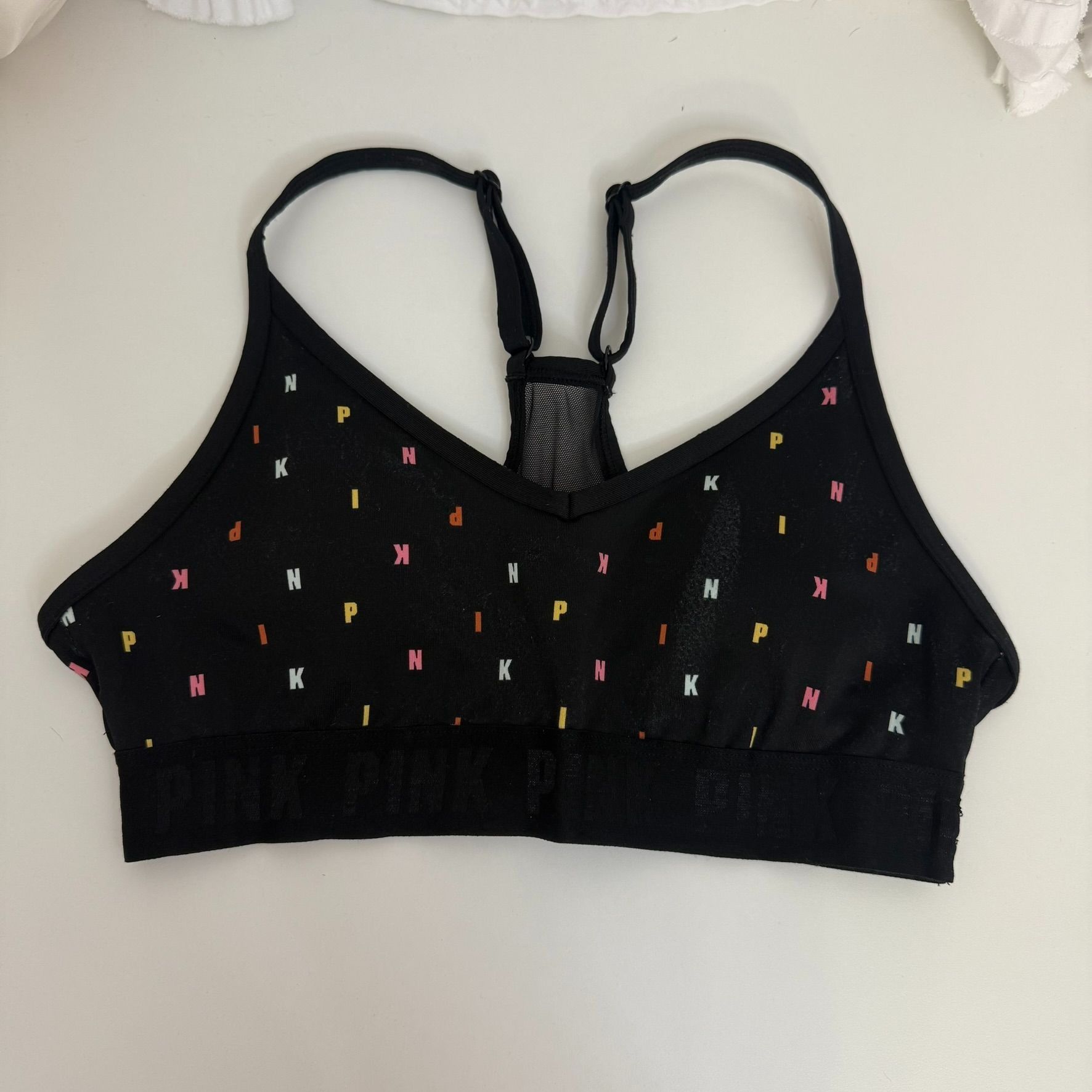 Pink Pink Active Lightly Lined Sports Bra Adjustable Straps & Col Size ONE SIZE - 1 Thumbnail