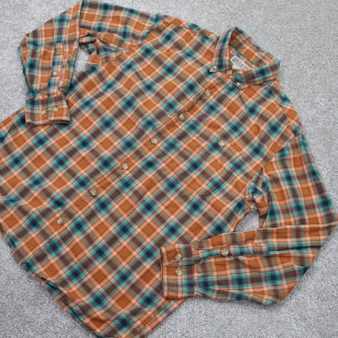 Vintage Duluth Shirt Mens Medium Brown/Green Plaid Cotton Button-Up Long Sleeve Casual Relaxed Fit Size US M / EU 48-50 / 2 - 3 Thumbnail