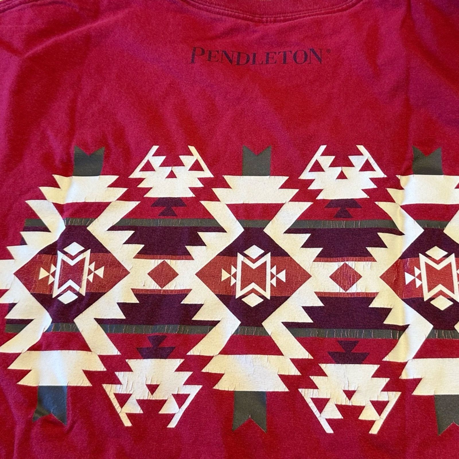 Pendleton PendletonLarge Red T Shirt with Front and Back Logos Size US L / EU 52-54 / 3 - 5 Thumbnail