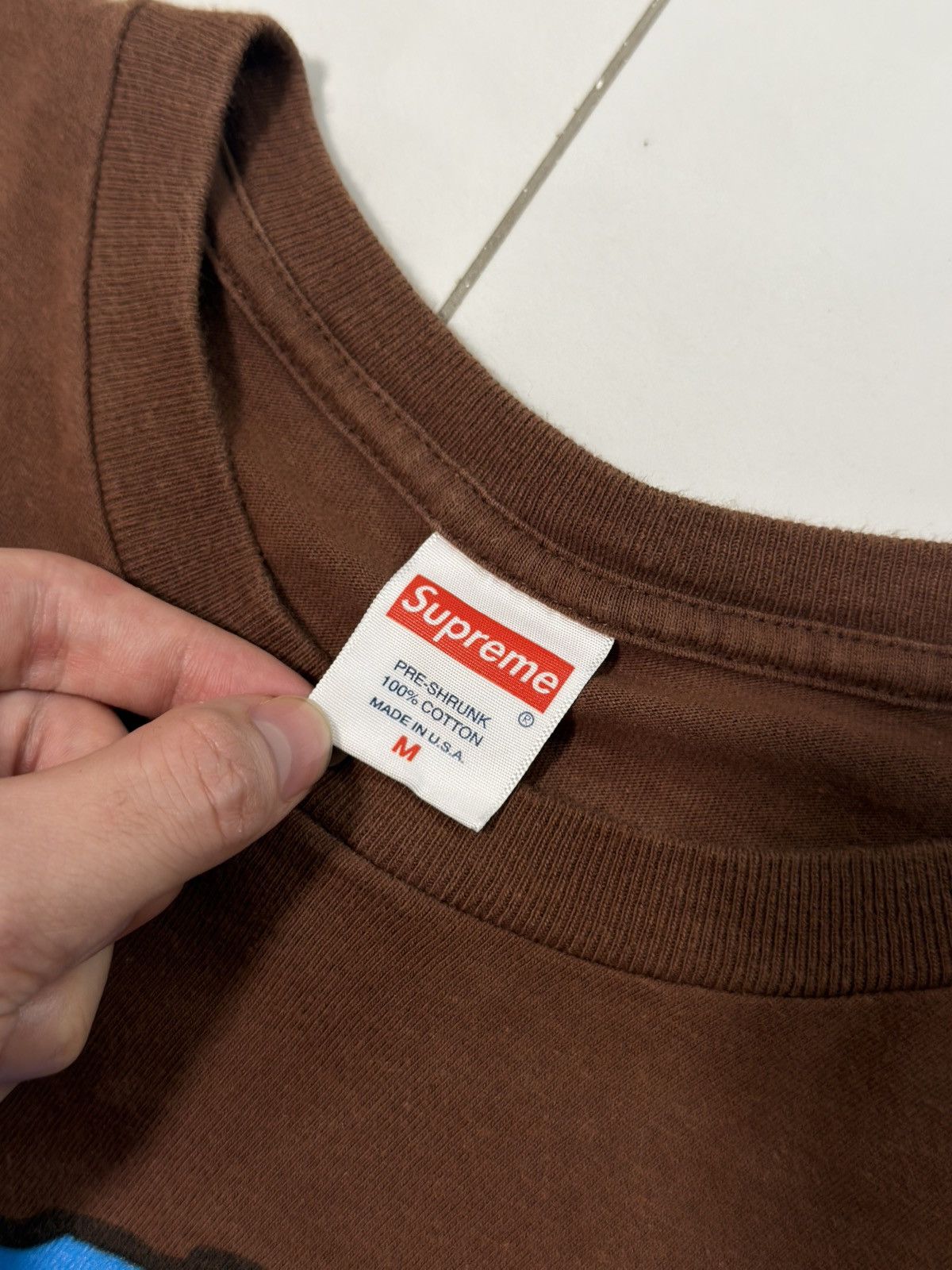 Supreme Supreme Gonz Tee Brown FW17 Size US M / EU 48-50 / 2 - 6 Thumbnail