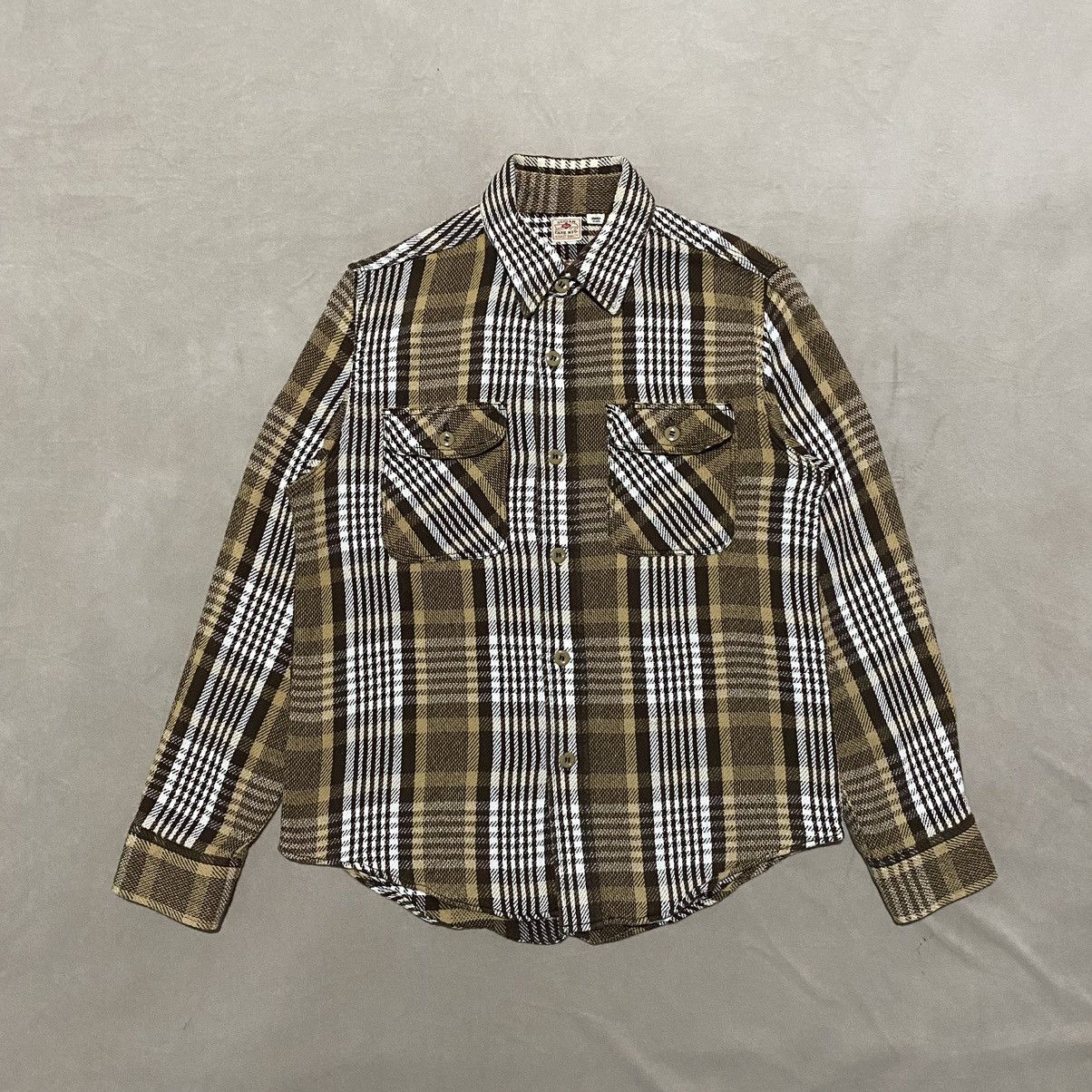 Image of Button Up Plaid Sugar Cane in Mix, Men's (Size Small)