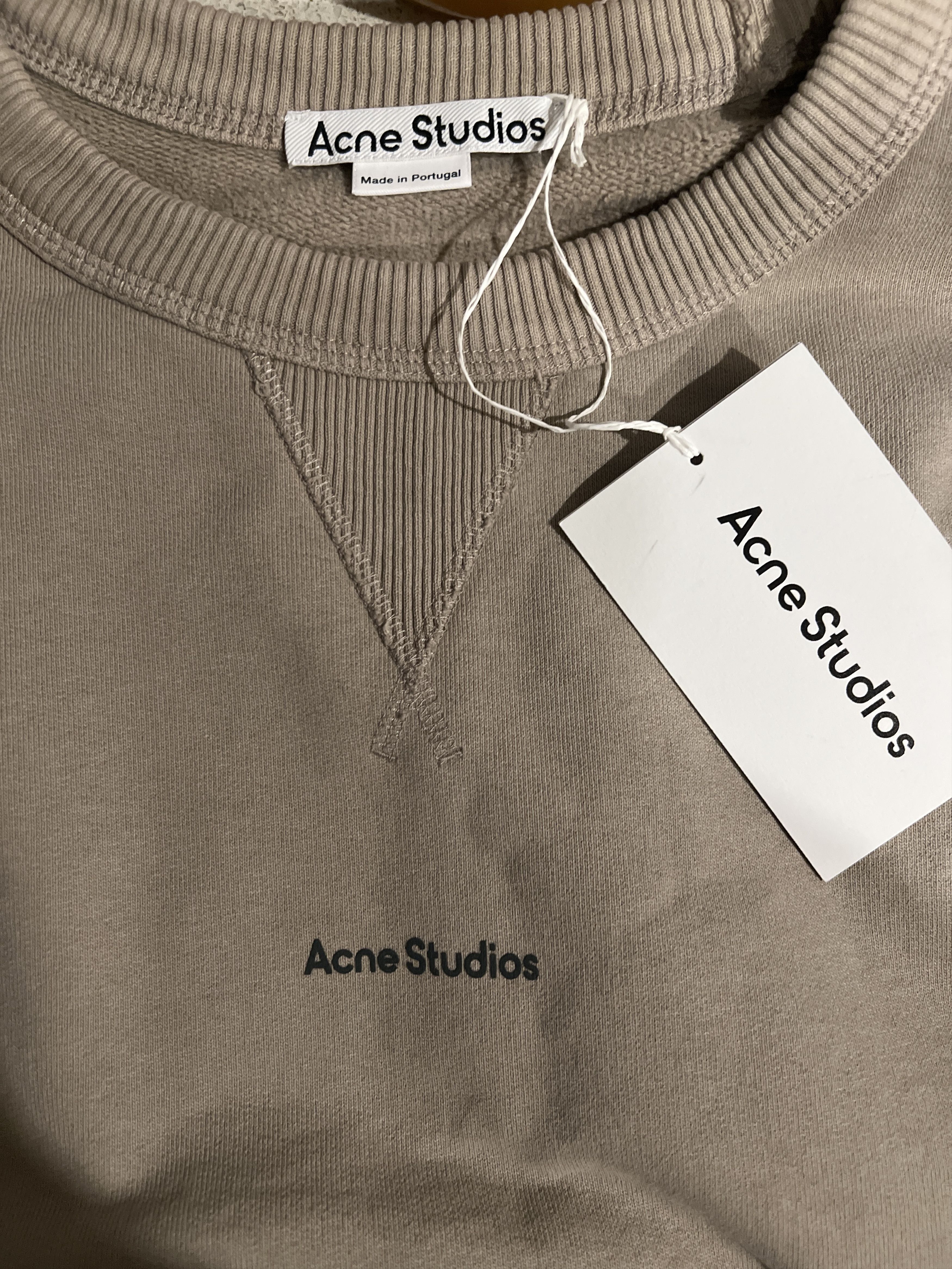 image of Acne Studios Mushroom Beige Sweatshirt in Brown Tan, Men's (Size Large)