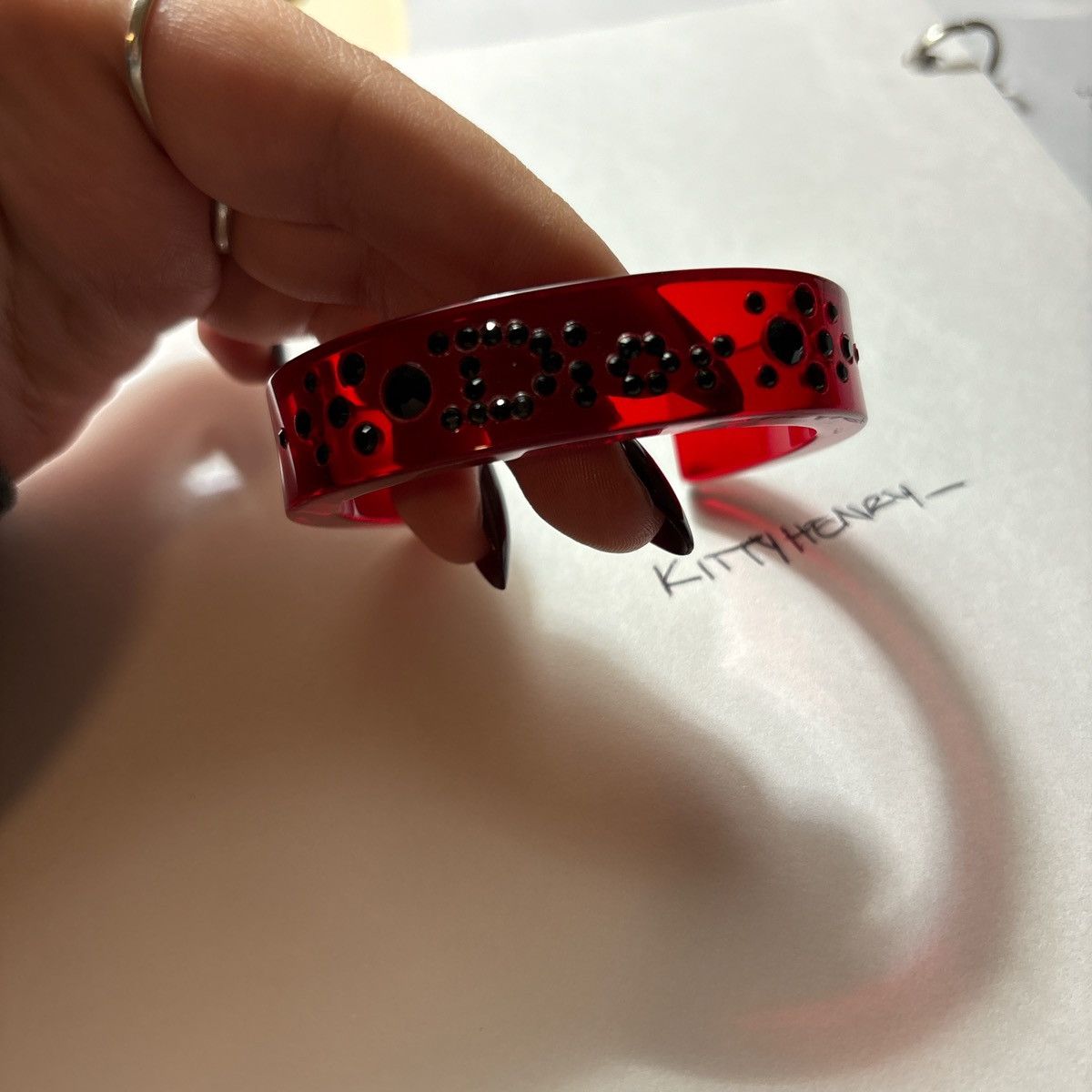 Dior Vintage red Dior cuff Size ONE SIZE - 3 Thumbnail
