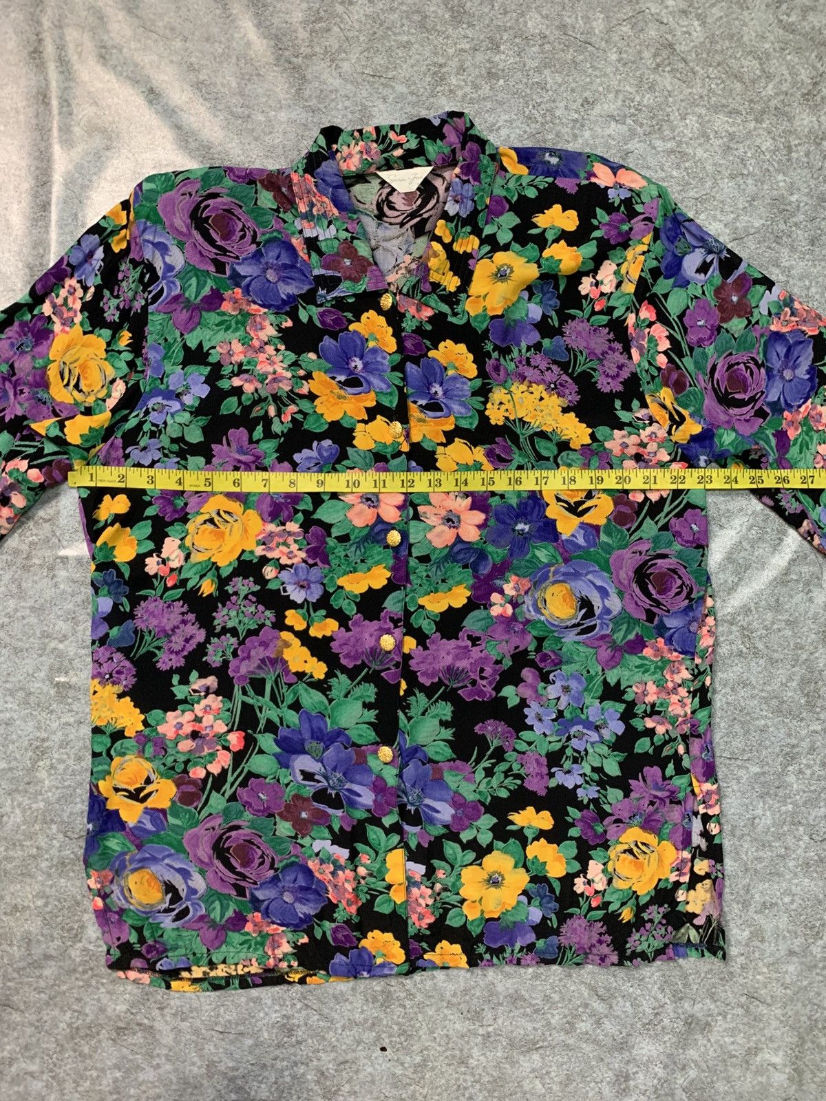 Sara Lanzi Rare Design Vintage Sara Jane Floral Button-Down Blouse Size L / US 10 / IT 46 - 6 Thumbnail