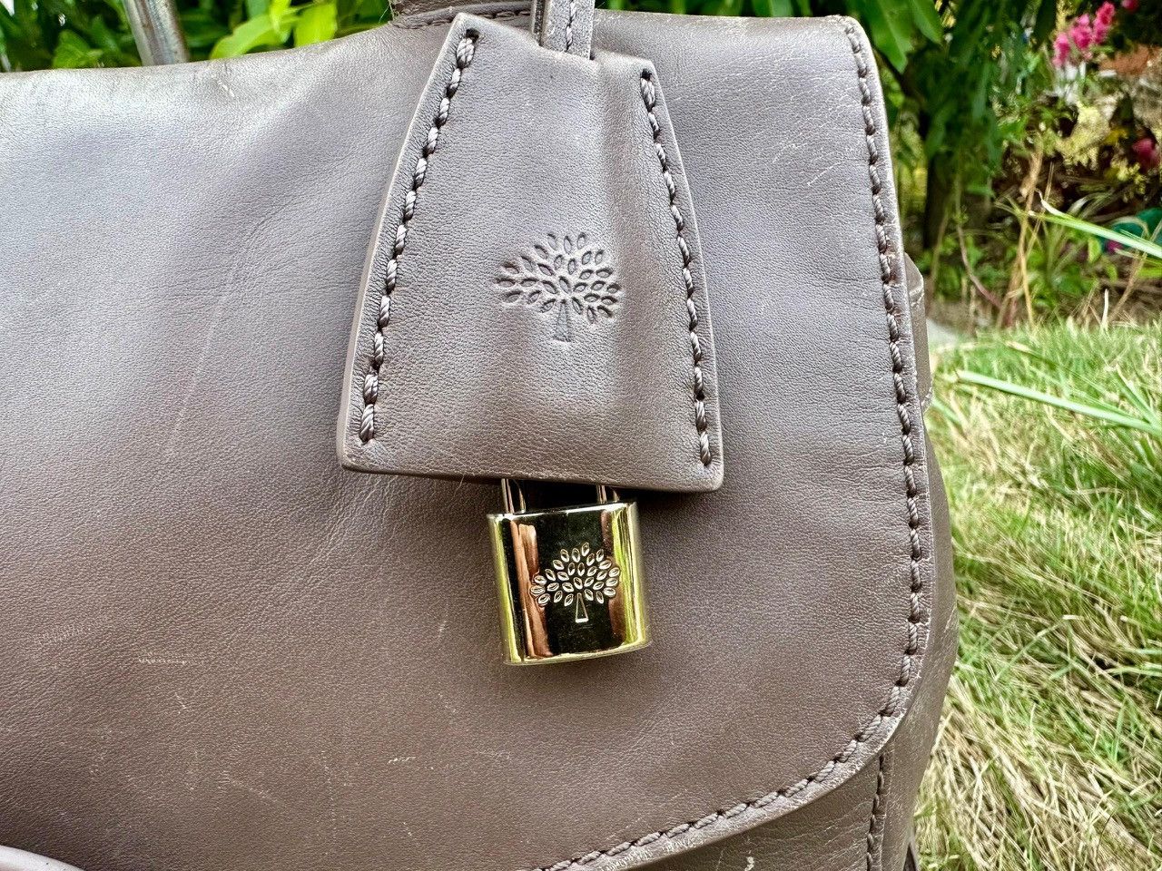 Mulberry Authentic Mulberry Primrose Taupe Calf Leather Top Handle Size ONE SIZE - 15 Thumbnail