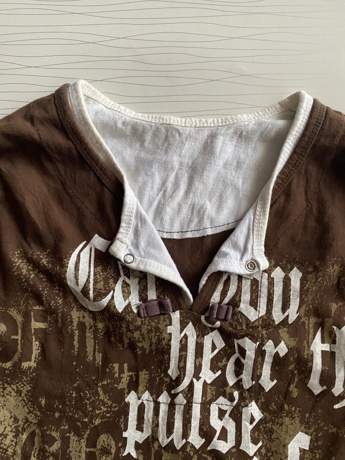 KMRii Japanese Hear The Pulse Double Layer Tee Size US L / EU 52-54 / 3 - 10 Thumbnail