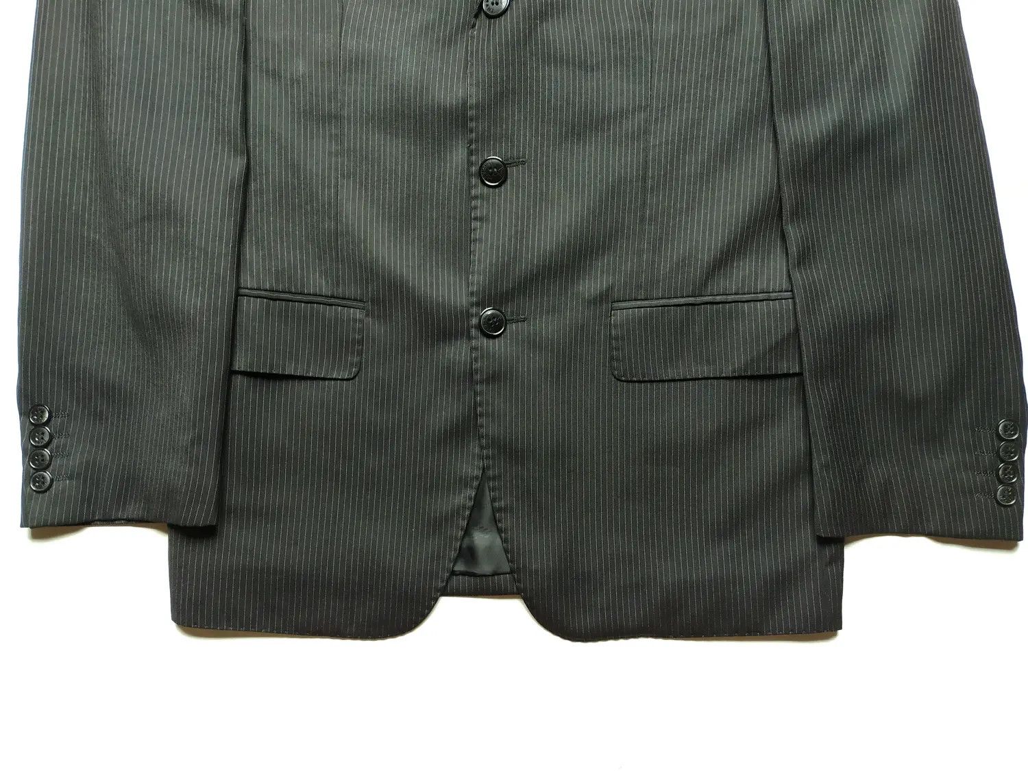 Armani × Giorgio Armani Armani Collezioni Striped classic Wool/Silk Blazer Size 50R - 6 Thumbnail